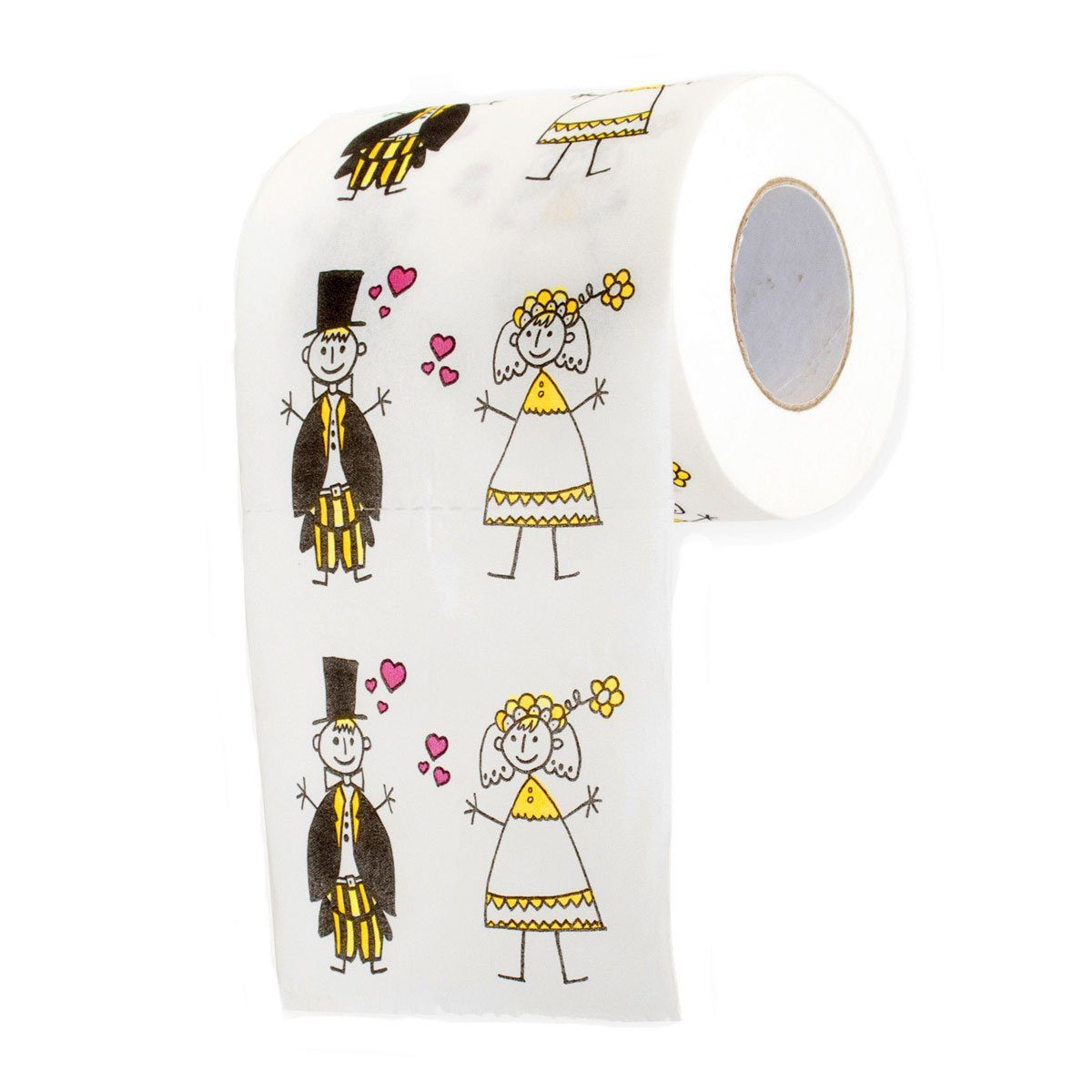 Goods+Gadgets Papierdekoration GOODS+GADGETS Gerade geheiratet Toilettenpapier – Fun Klopapier, Witziges Klopapier Fun WC Hochzeits-Geschenk – Bild 2 von 5