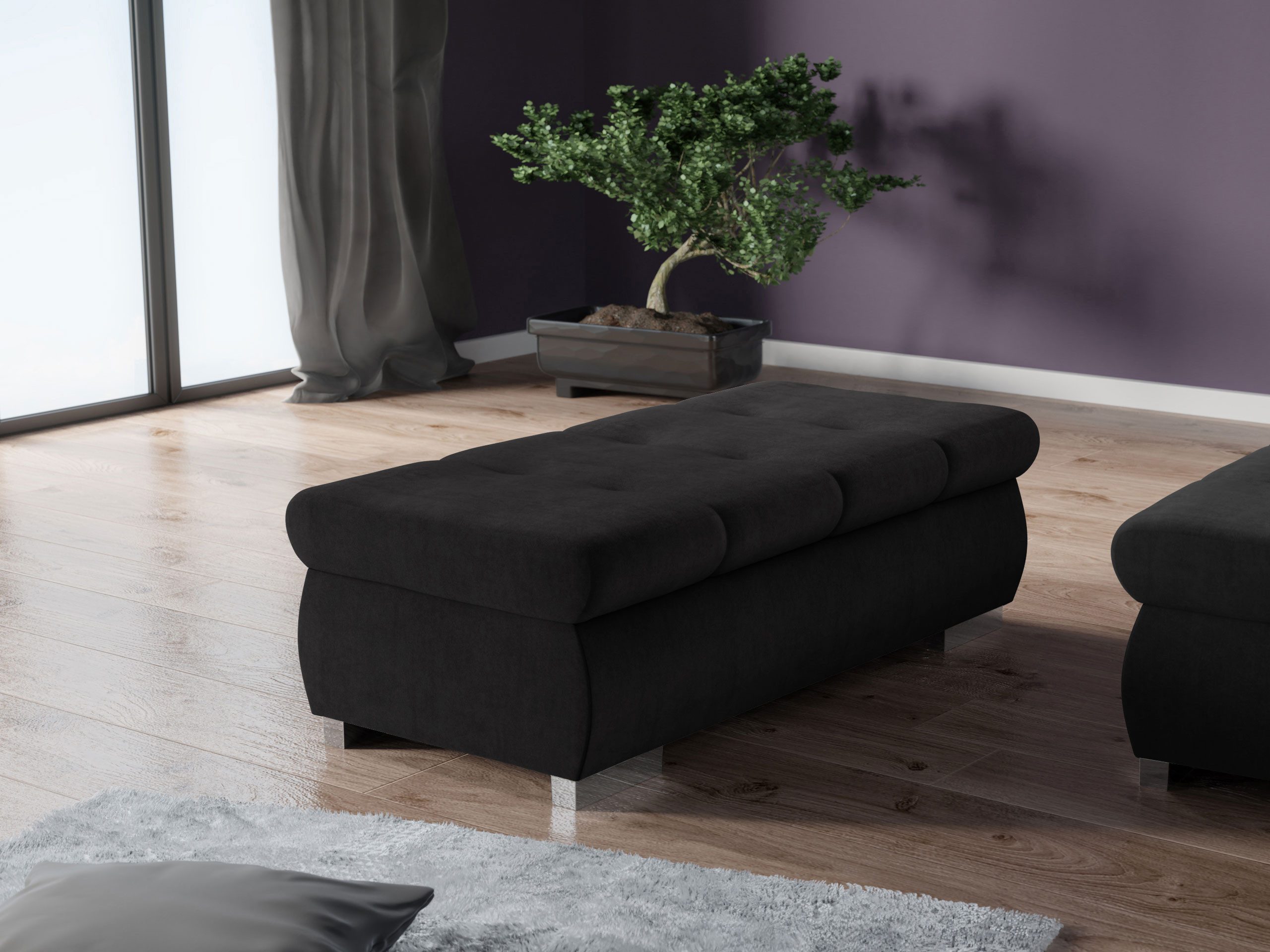 MIRJAN24 Polsterhocker Orkan Groß, Holzkonstruktion, 120x60x39 günstig online kaufen