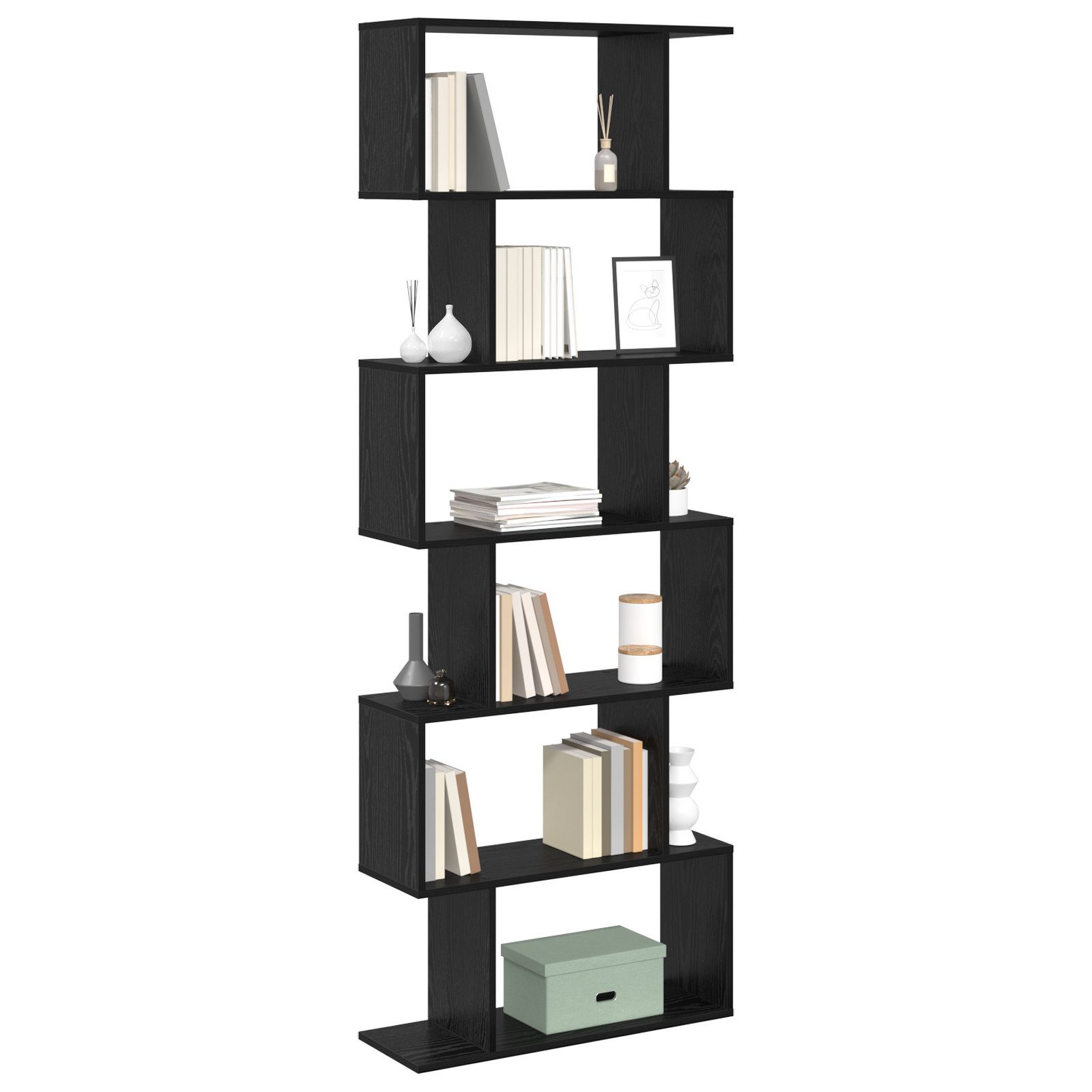 vidaXL Bücherregal Bücherregal in Schwarz-Eiche - günstig online kaufen
