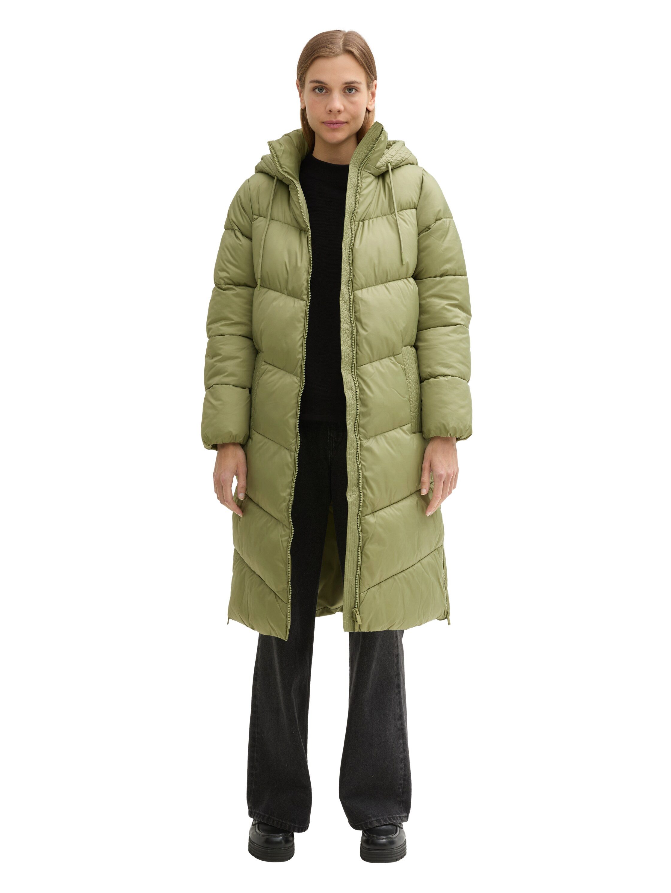 TOM TAILOR Denim Steppmantel mit Kapuze