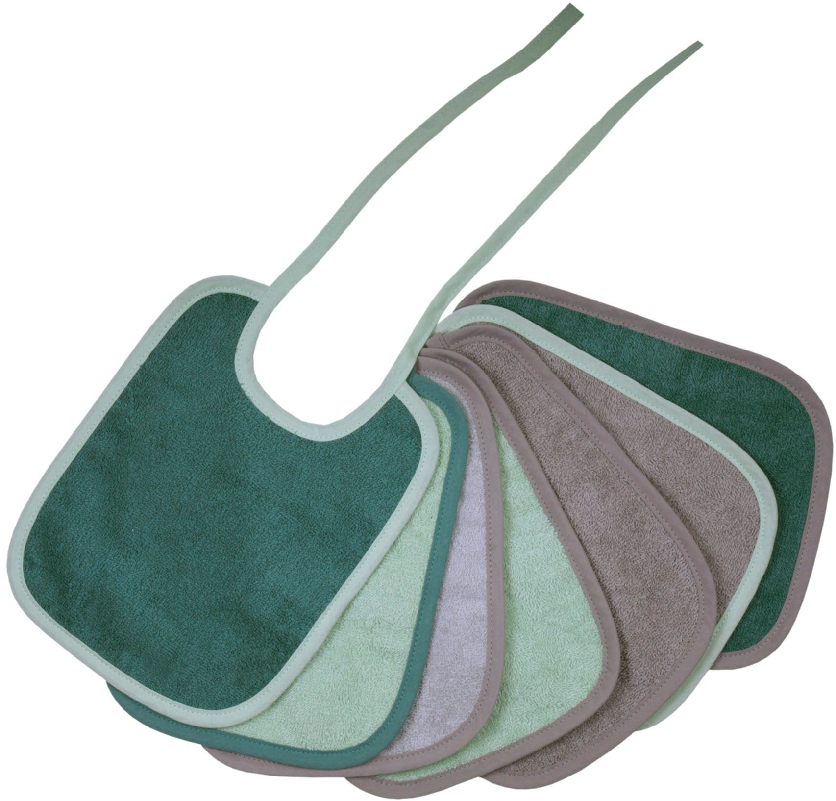Wörner Lätzchen Bindelätzchen 7er Pack 20x25 cm, (7-St), großes Set, maschinenwaschbar, trocknergeeignet