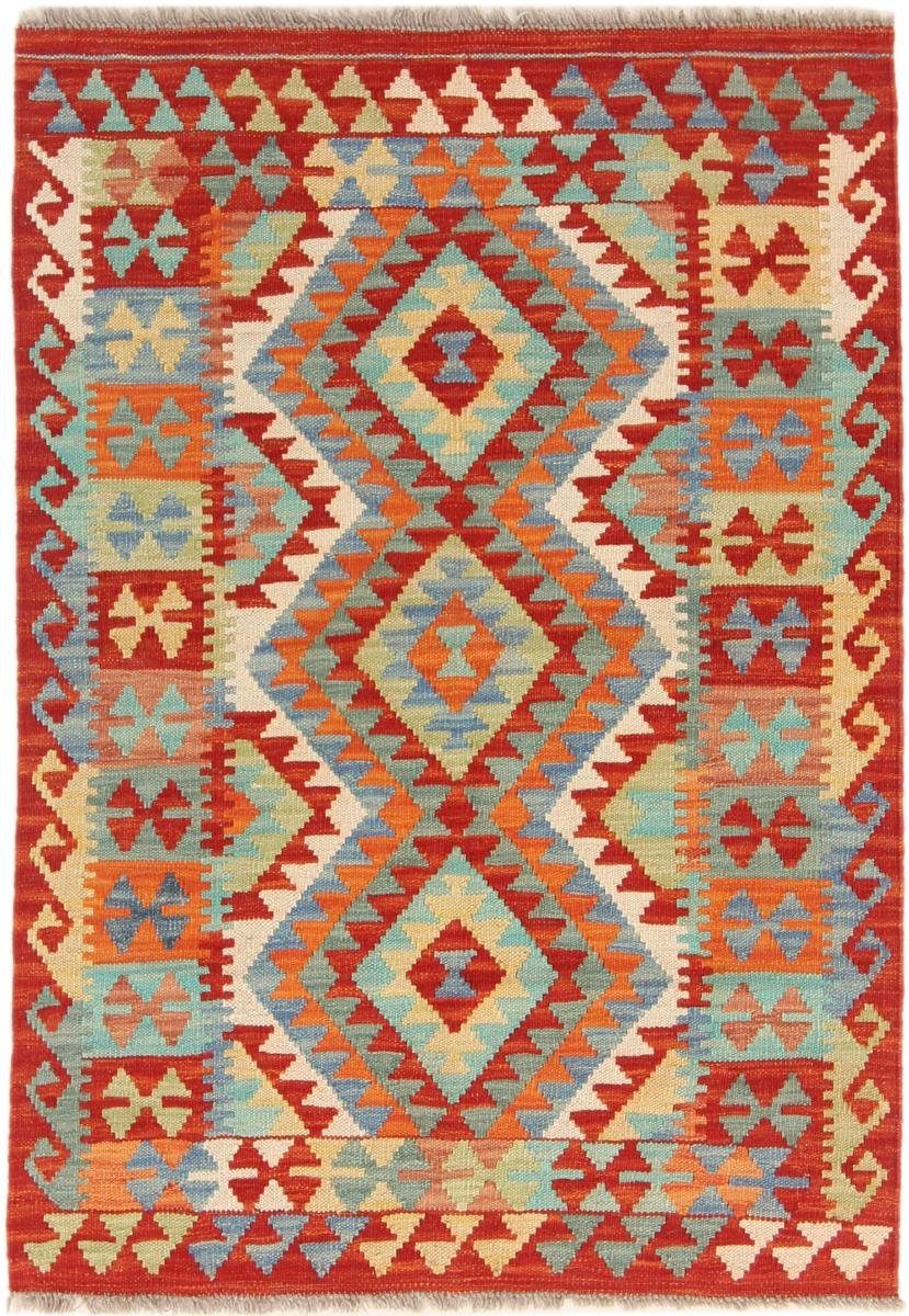 Orientteppich Kelim Afghan 87x123 Handgewebter Orientteppich, Nain Trading, rechteckig, Höhe: 3 mm