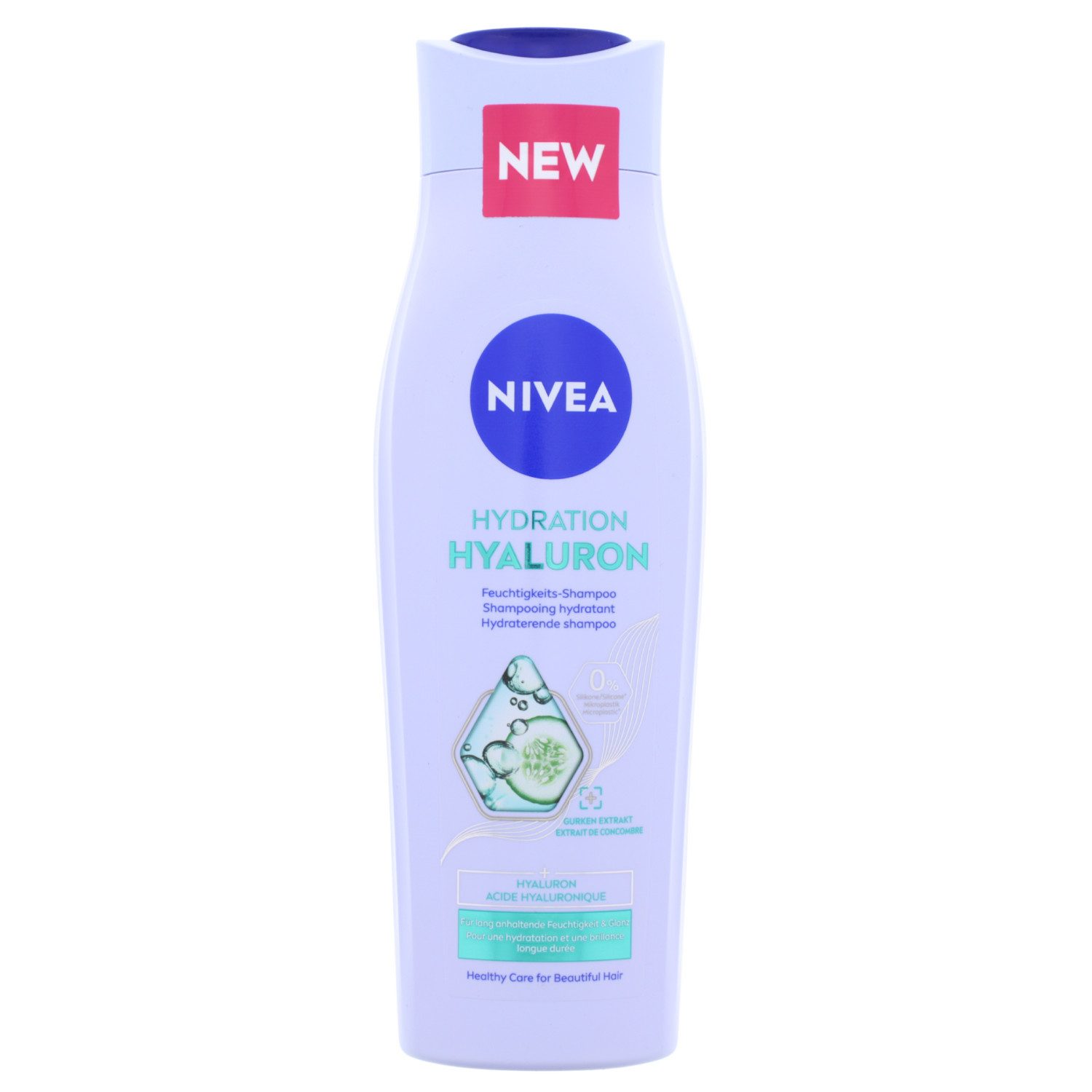 Nivea Haarshampoo NIVEA Hydration Hyaluron Feuchtigkeits Shampoo 250ml mit Gurken Extrak