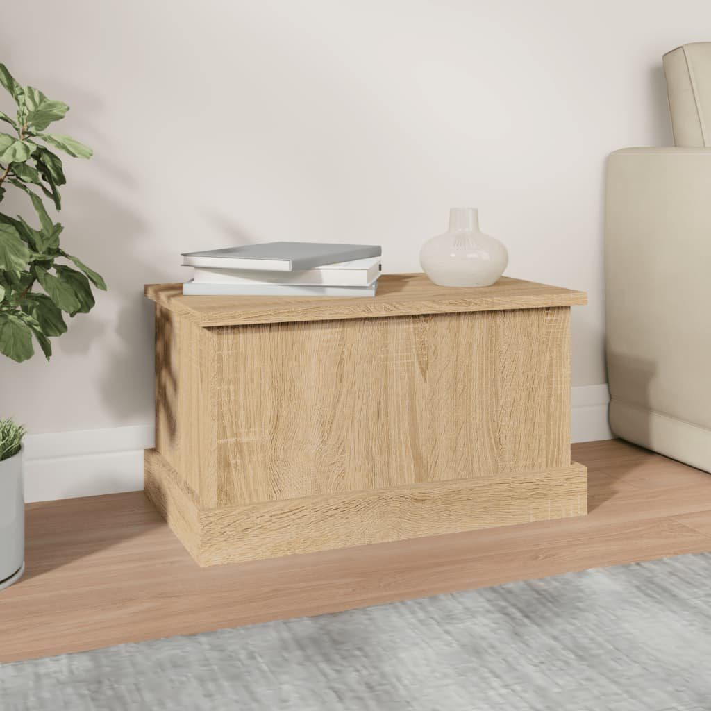 vidaXL Truhe Sonoma Eiche Truhe aus Holz 50x30x28 cm Aufbewahrungslösung für Wohnrä
