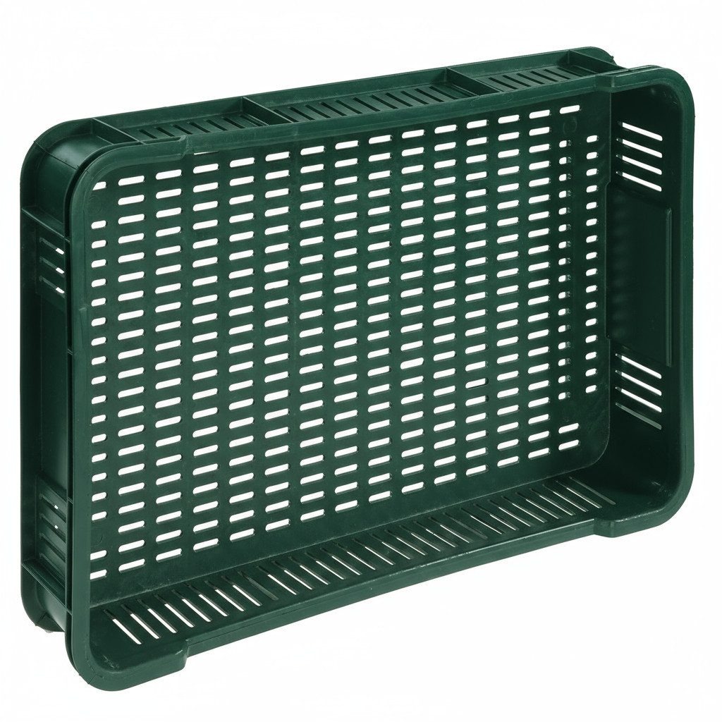 HaGa Kiste Lagerkiste 59x39,5x11 cm Obst- und Gemüsekasten stapelbar 10kg in grün