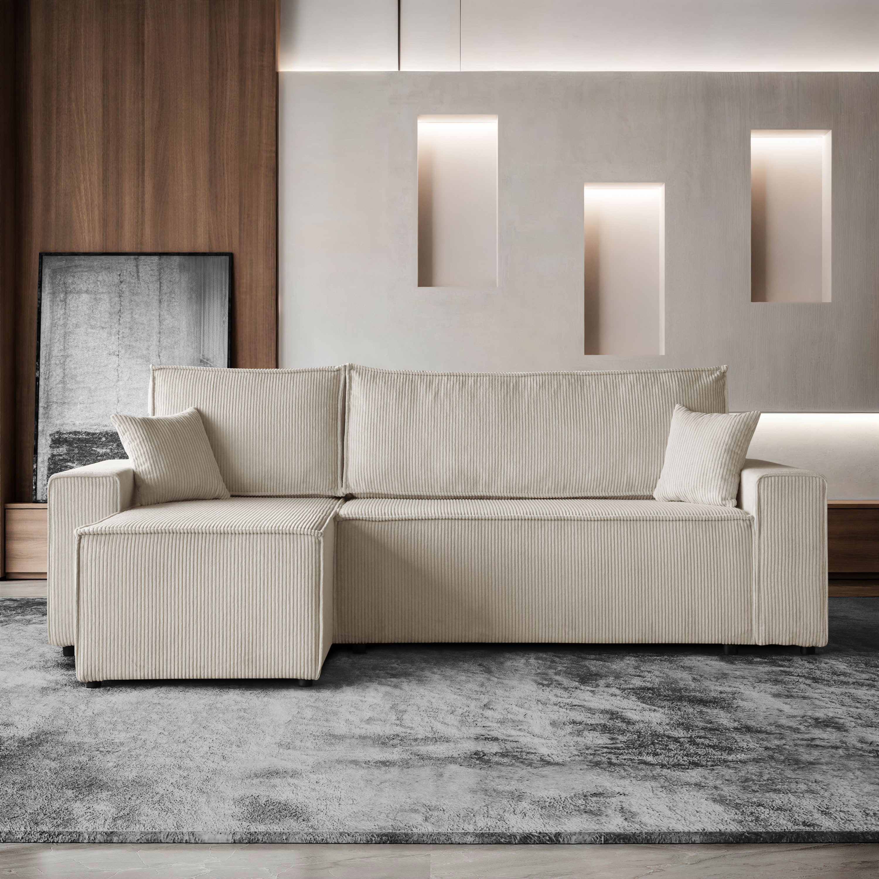 Beautysofa Ecksofa im Cordstoff HEKTOR, mit günstig online kaufen