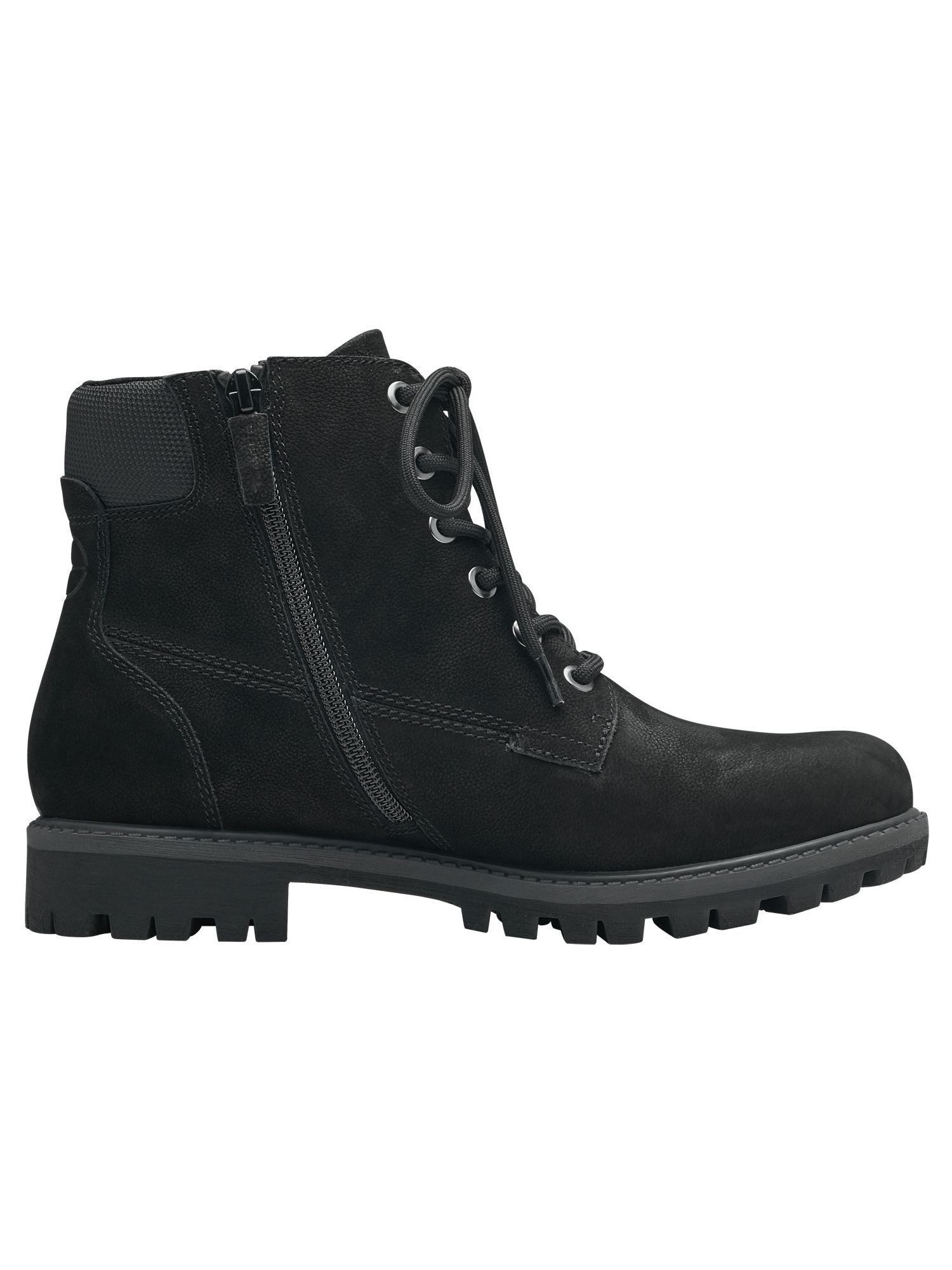Tamaris TOUCH-IT, Removable Sock aus Leder kein Absatz Schnürstiefelette TOUCH-IT