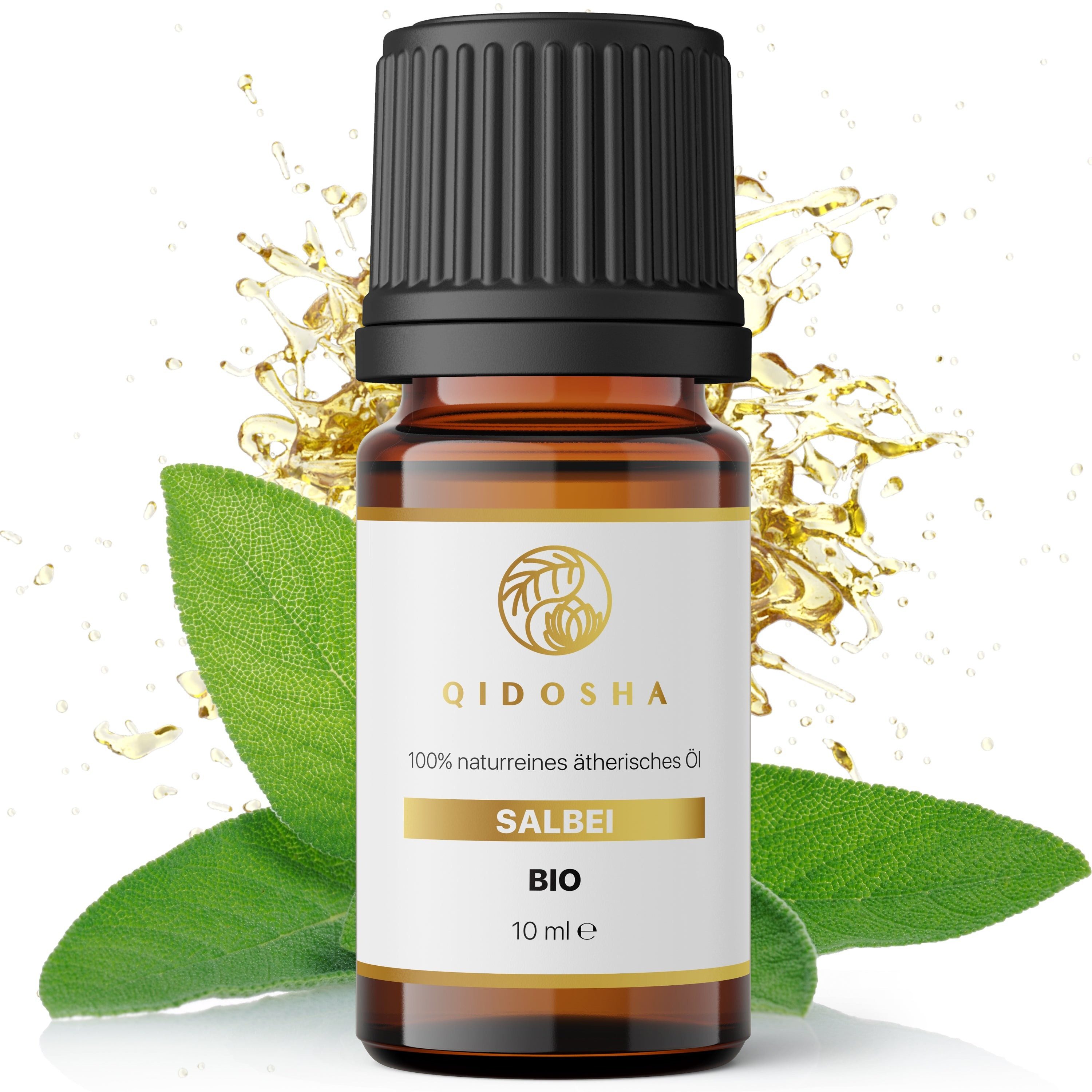 QIDOSHA Duftöl Salbei - Ätherisches BIO Salbei Öl (Salvia officinalis - naturrein & vegan)