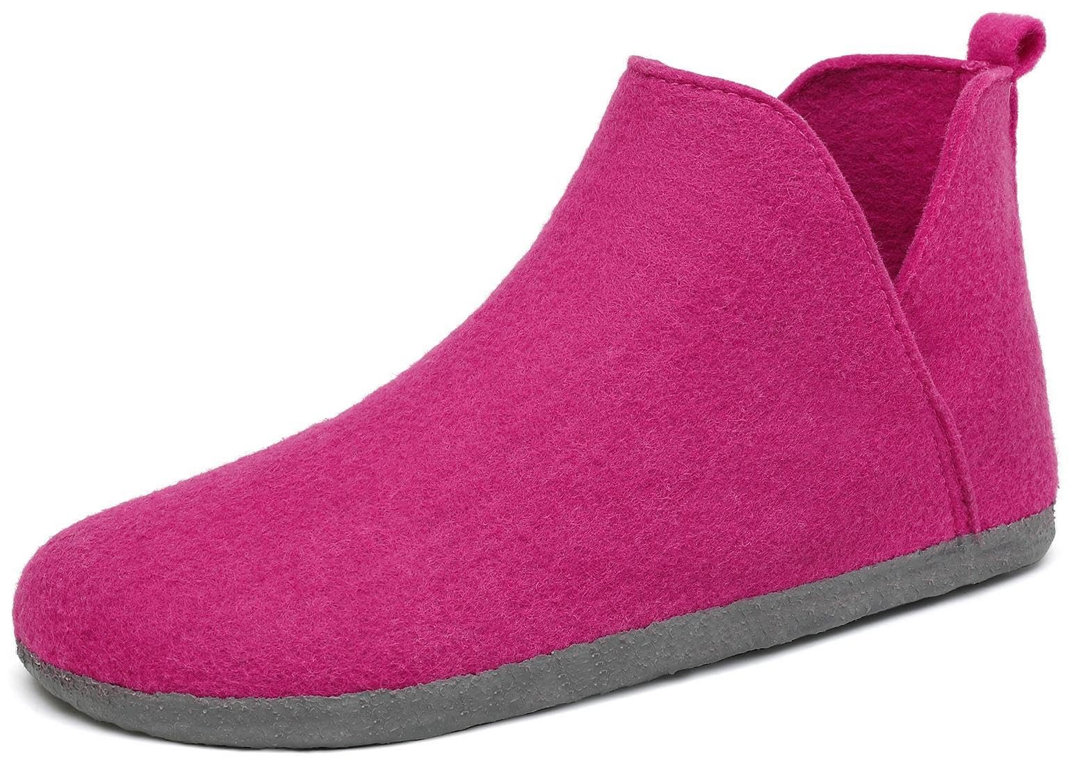 Home & Joy vegan & recycled Comfort Filz unisex Hausschuh (hohe Hüttenschuhe, Fußbett entnehmbar, weich & warm gefüttert, bequem) Pantoffeln Latschen Schlappen Slipper Pantoletten Winter rutschfest