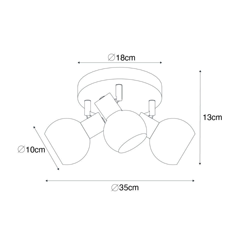 Qazqa LED Aufbaustrahler Vidro, ohne Leuchtmittel, Warmweiß, QAZQA Aufbau­spot, e14, Rosa, Stahl, Art Deco