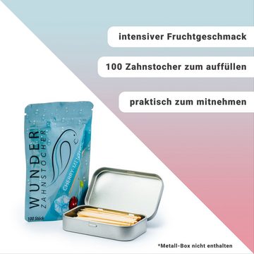 Wunder Zahnstocher Mundpflegecenter Wunder Zahnstocher mit Geschmack - 3er Bundle Kirsch Menthol