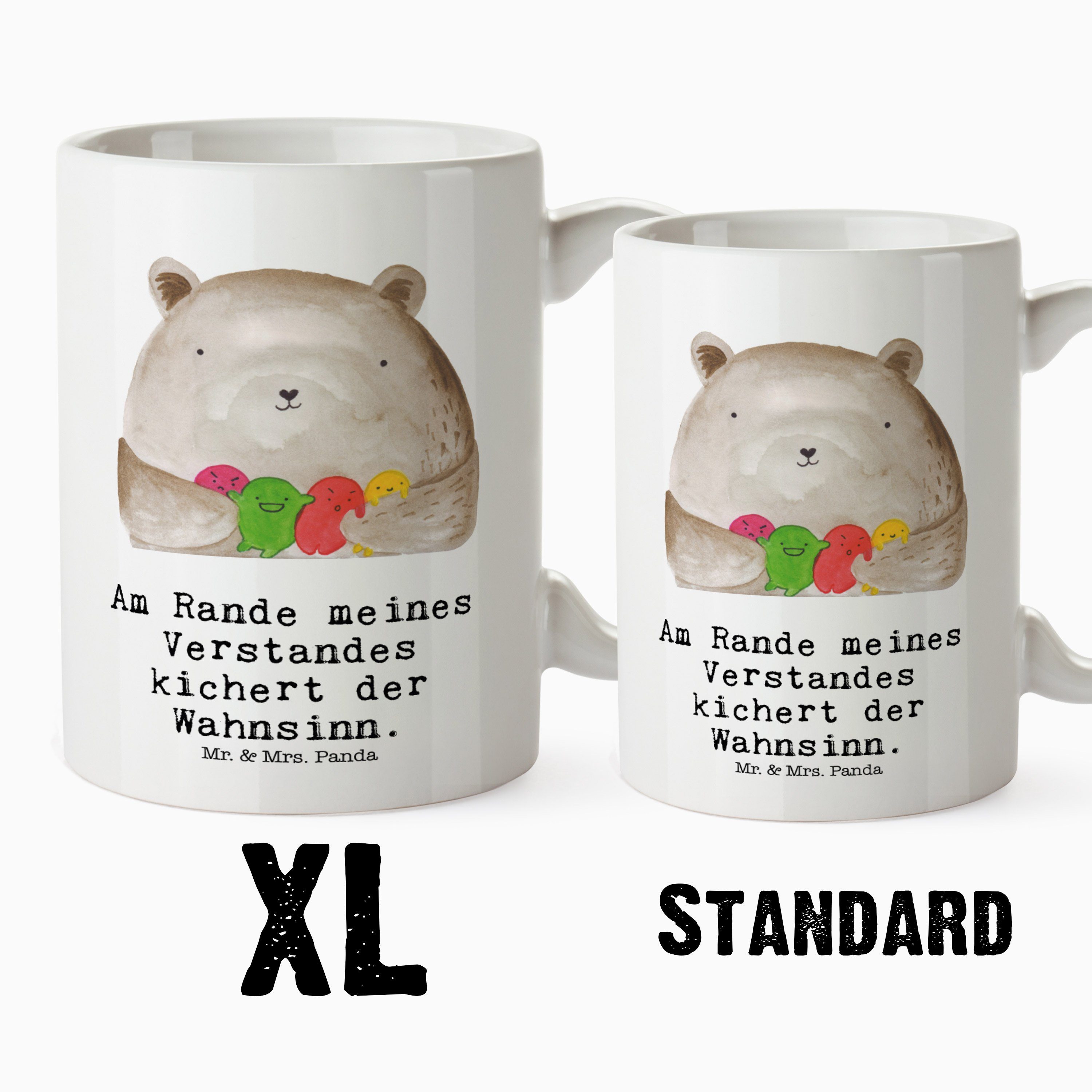 Keramik Tasse, Bär Tasse - Tasse Mr. XL spülmaschinenfest, - Jumbo Mrs. Groß, Geschenk, & Panda W, Weiß Gefühl