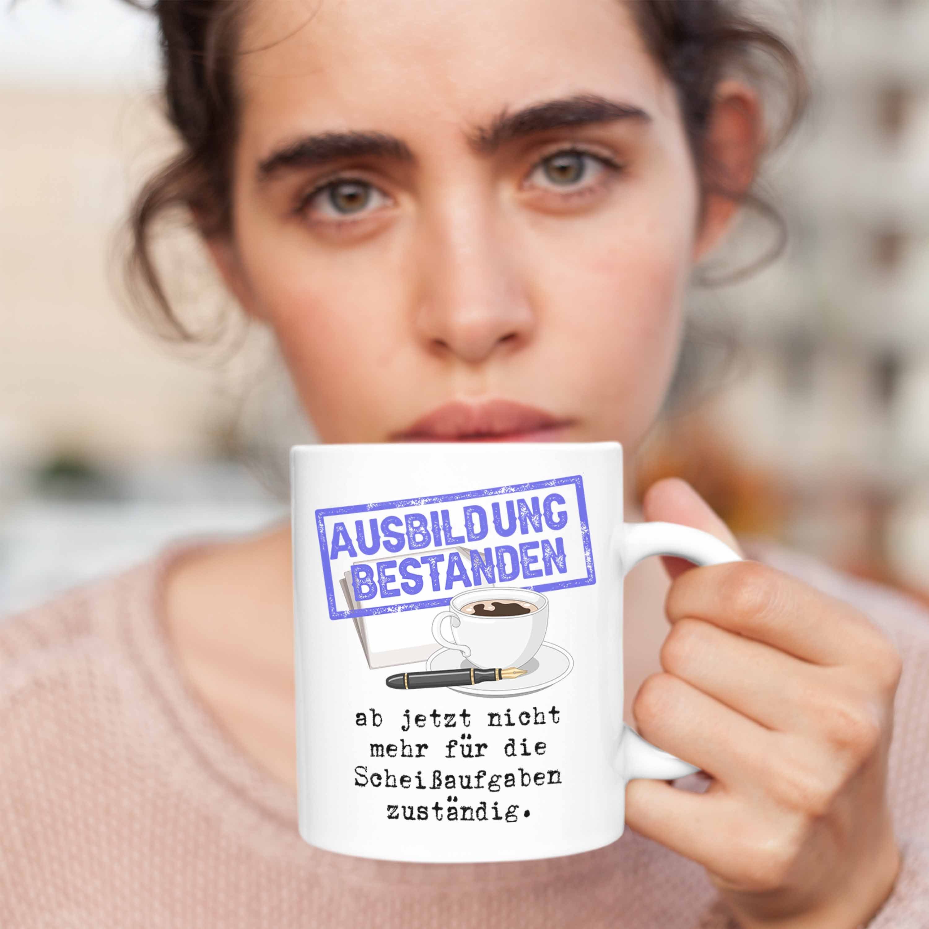 Bestanden Bestandene Geschenk Pr Stempel Trendation Tasse Weiss Geschenkidee Tasse Ausbildung