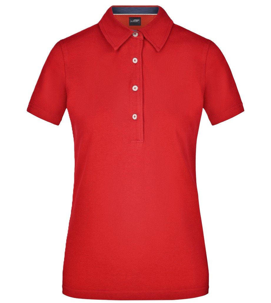 James & Nicholson Poloshirt Doppelpack Klassisches Damen Polohemd JN969 (Doppelpack, 2 Stück) mit konfektioniertem Kragen in Kontrastoptik