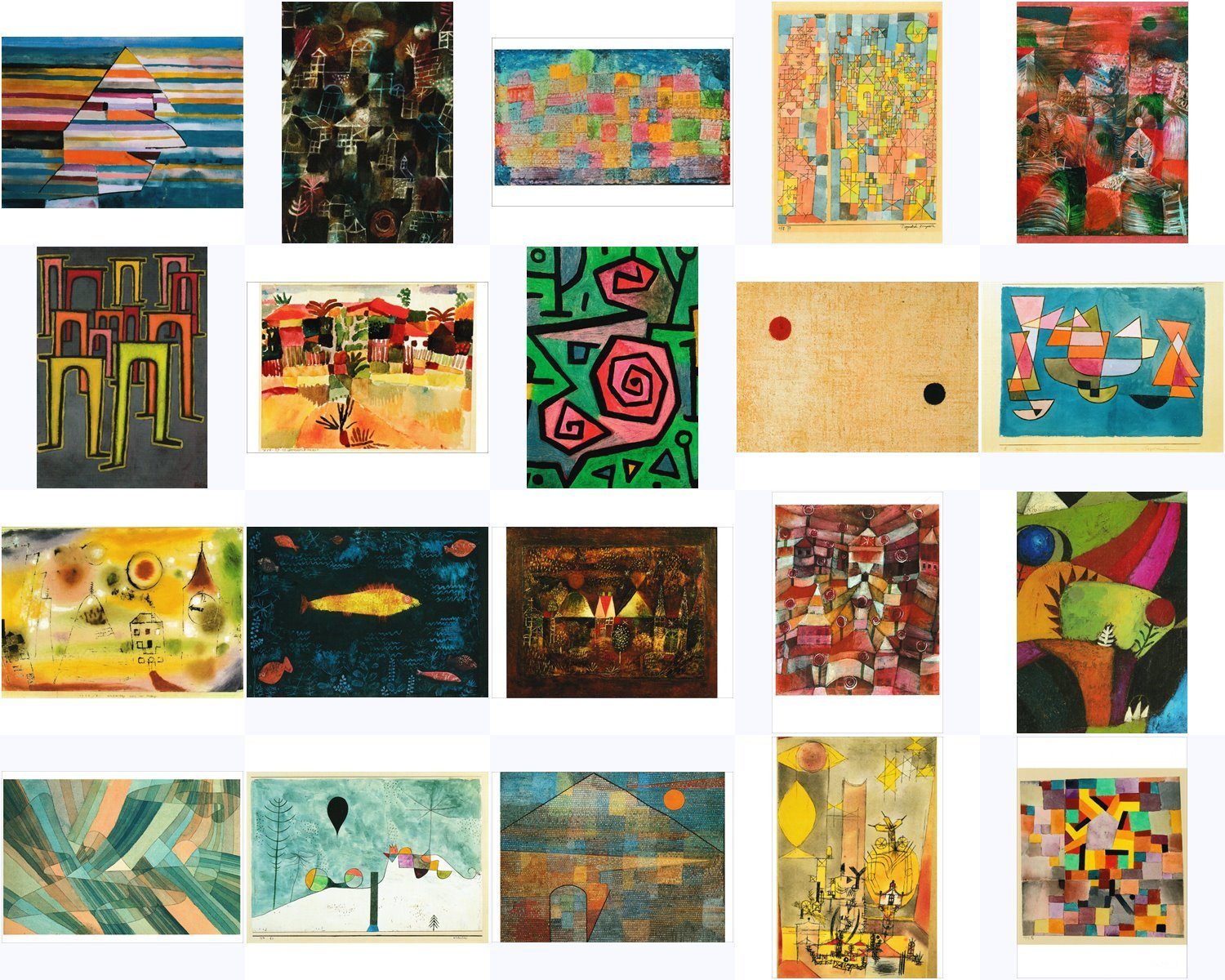 Gehen Sie zum Fachgeschäft Postkarte Kunstkarten-Topseller-Set Paul Klee