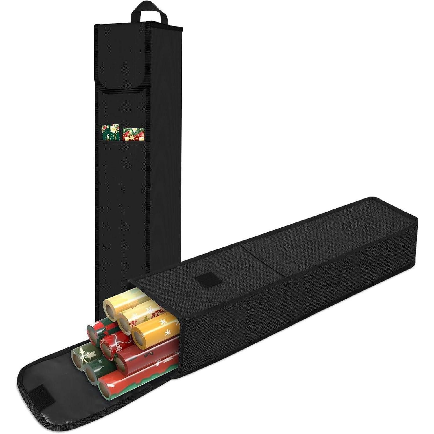 LuxusKollektion Geschenkpapier Aufbewahrungstasche Geschenkpapier Wasserdicht Reißfest Black-2P