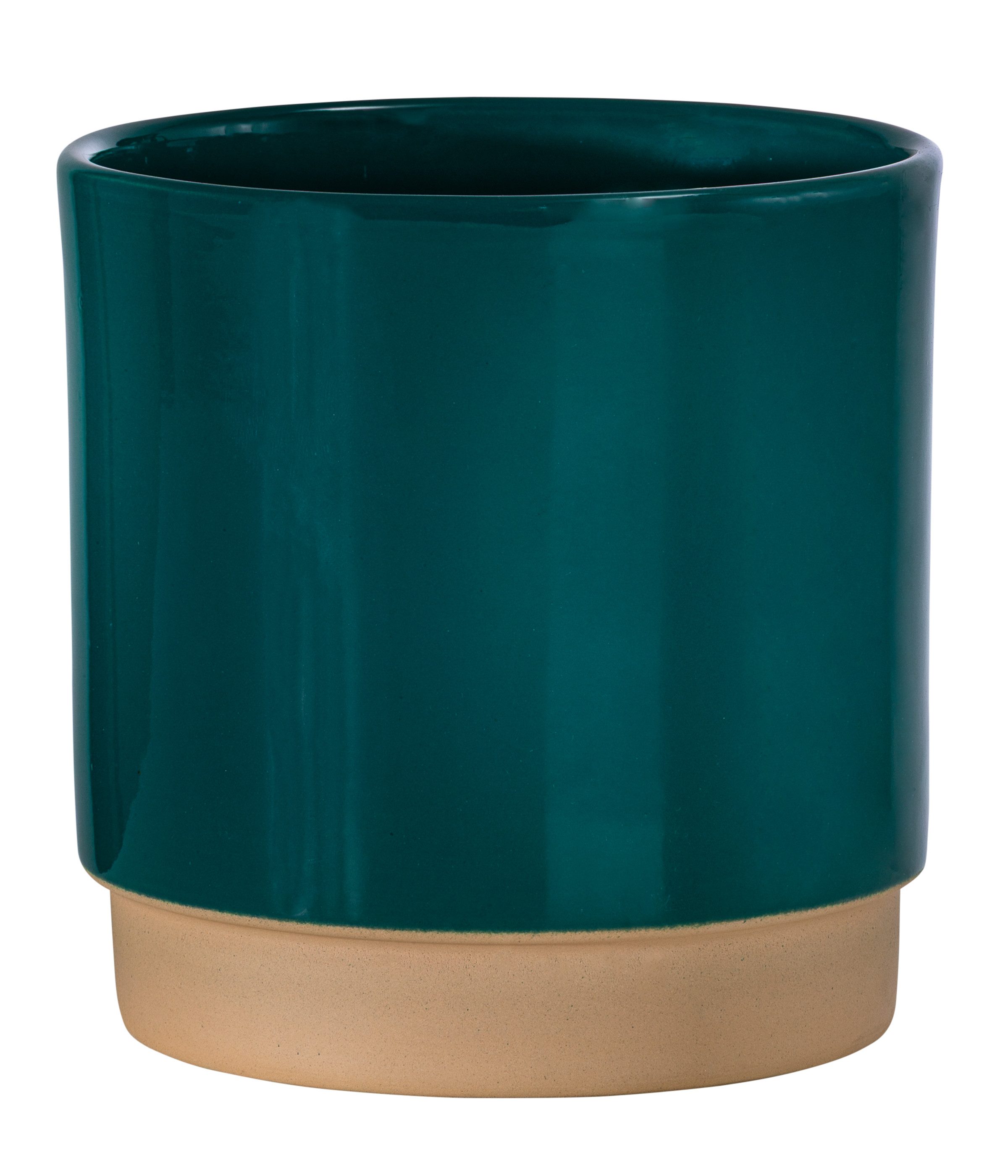 Dehner Übertopf Eno, glasierte Keramik, versch. Farben, runder Indoor Blumentopf in modernem Design