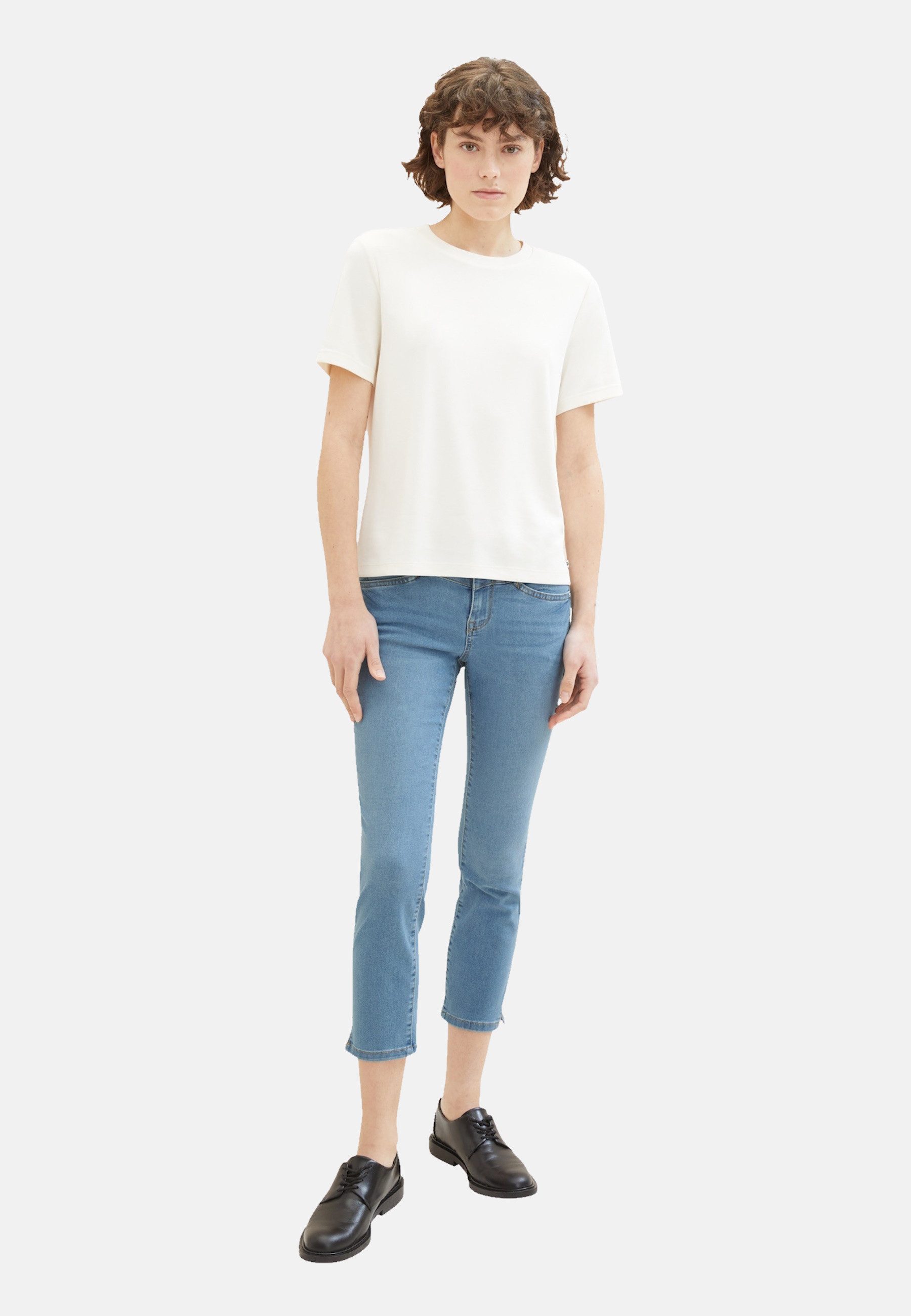 TOM TAILOR 5-Pocket-Jeans Jeans Slim Alexa Cropped 7/8 Hose (1-tlg)