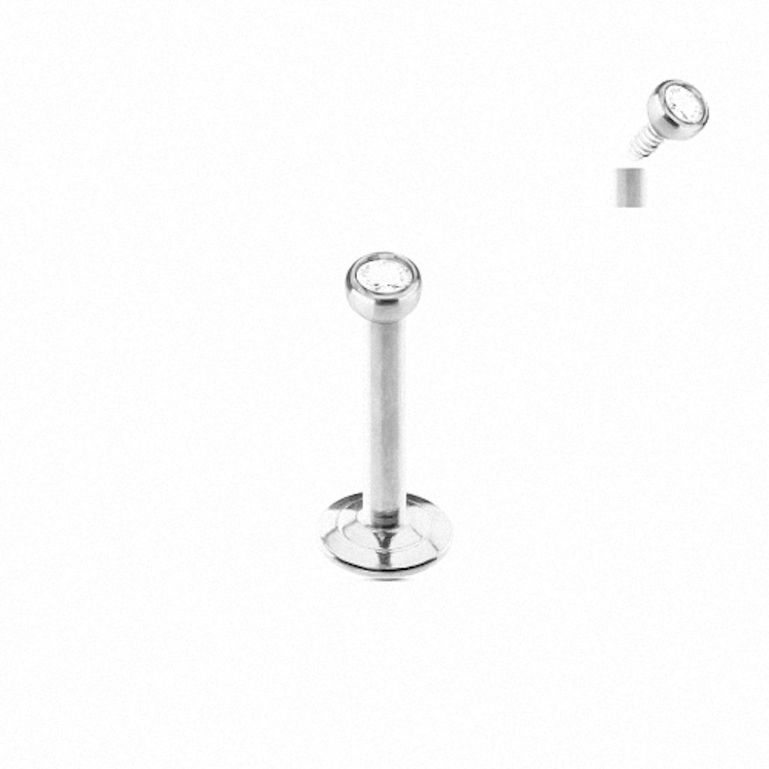 Taffstyle Piercing-Set Piercing Micro Stecker Platte Innengewinde Kristal, günstig online kaufen