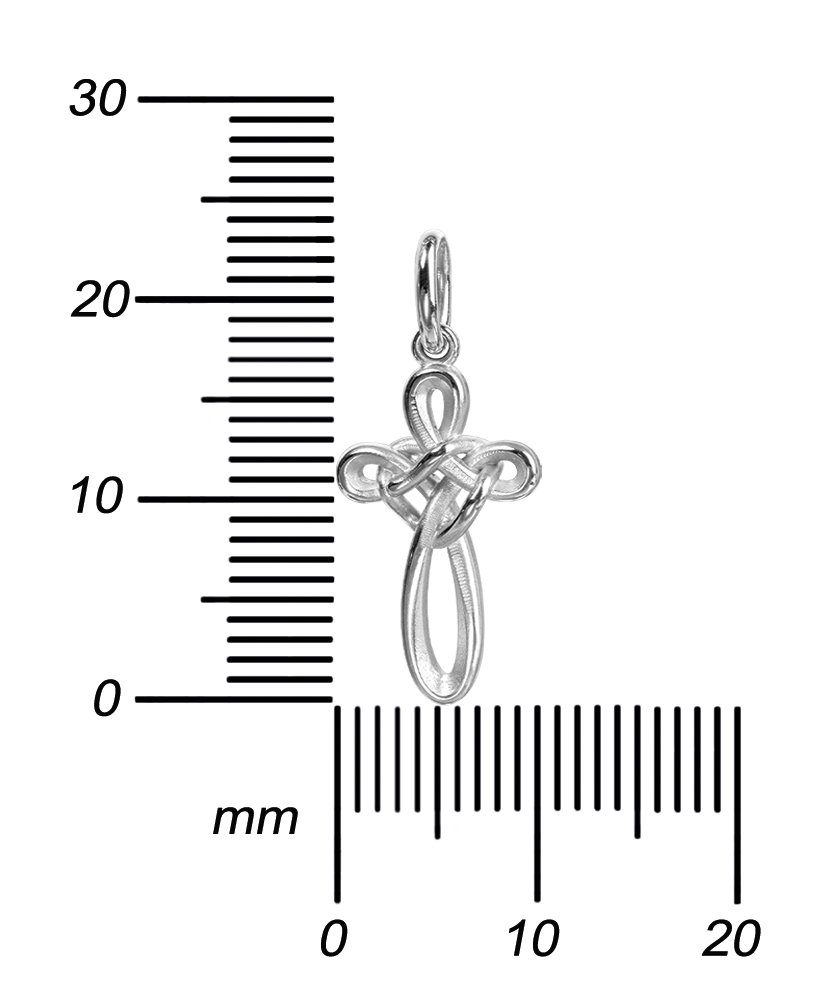 JEVELION Kreuzkette Anhänger 925 - - cm in Made (Silberkreuz, Silber - und Herren), Mit Damen Germany 925 ohne Kette. oder Silberkette für wählbar 70 36 Länge