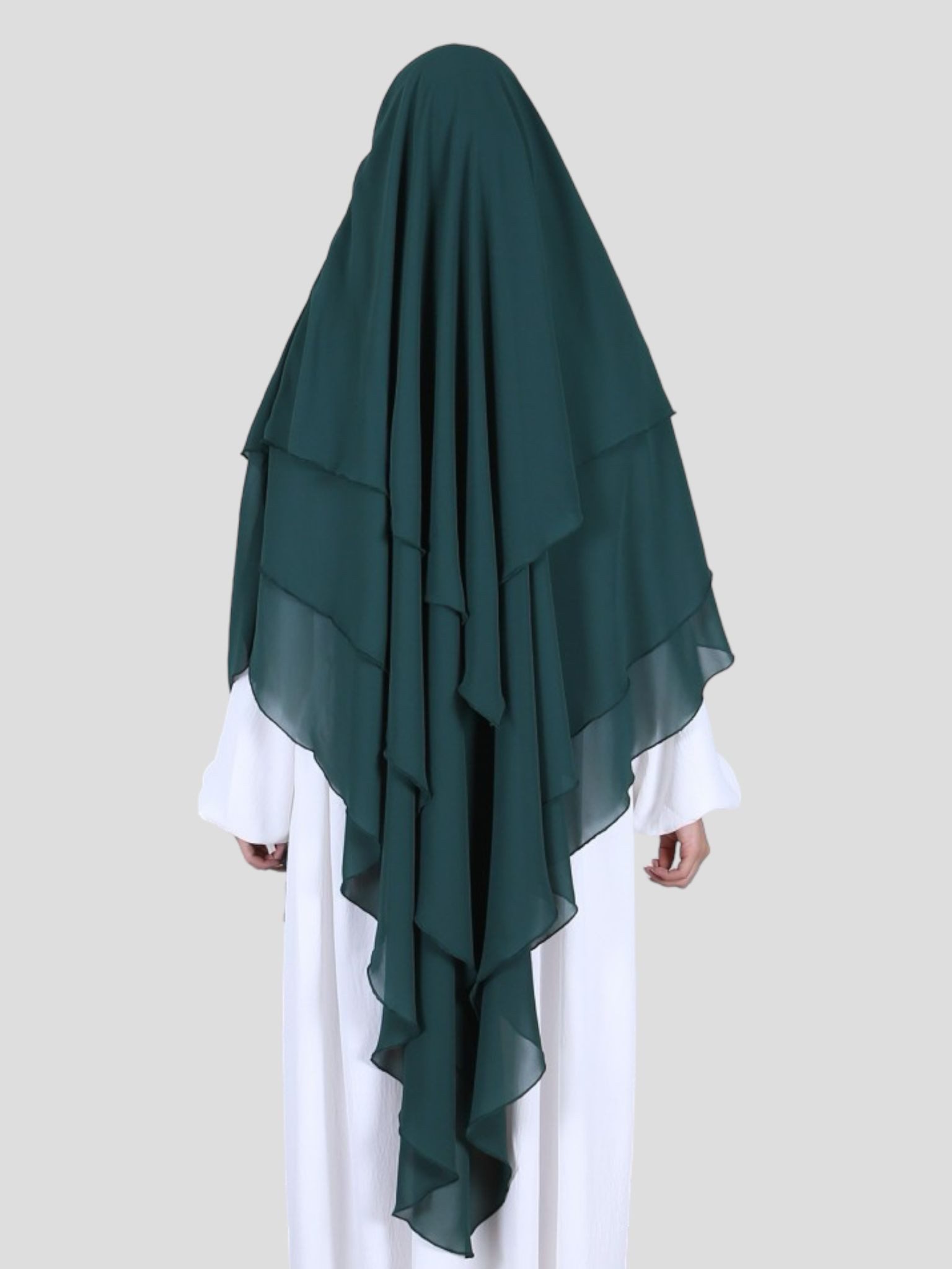 Hijab Dreilagiger Khimar Chiffon Khumur Hijab Kopftuch Bedeckung locker