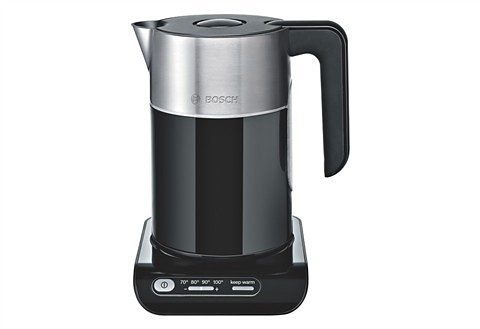 BOSCH Wasserkocher Styline TWK8613P, Abschaltautom., Überhitzungsschutz, Temperaturwahl, 1,5 l, 2400 W, Warmhaltefunktion, schwarz