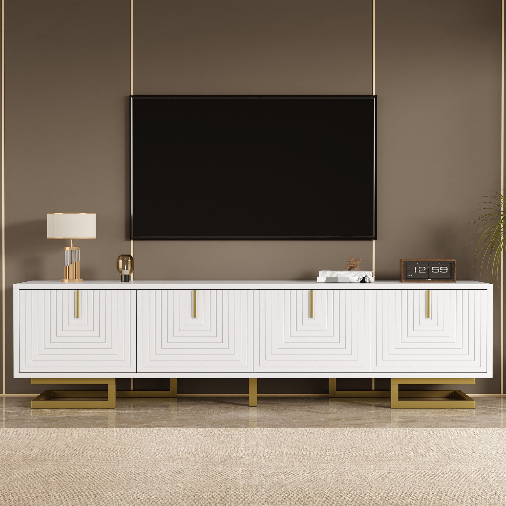 OKWISH Lowboard goldene Griffe und Beine günstig online kaufen