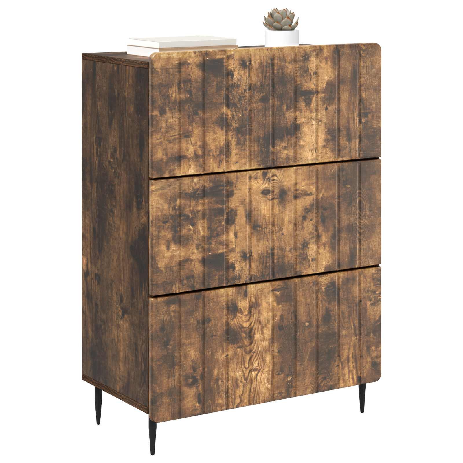 vidaXL Schranksystem Schubladenschrank Geräucherte Eiche 66 x 34,5 x 92 cm (1-St)