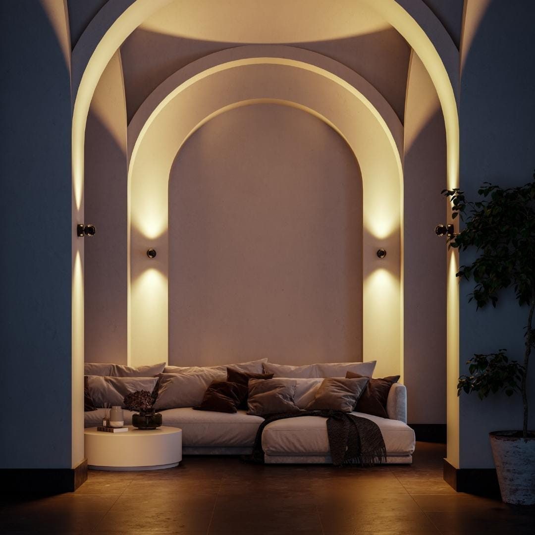 Neona LED Wandleuchte PONTOS Schwarz Chrom, günstig online kaufen