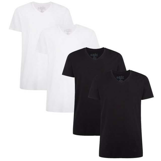 Bamboo basics T-Shirt Herren T-Shirt 4er Pack Viskose VELO (Packung, 4er Pa günstig online kaufen