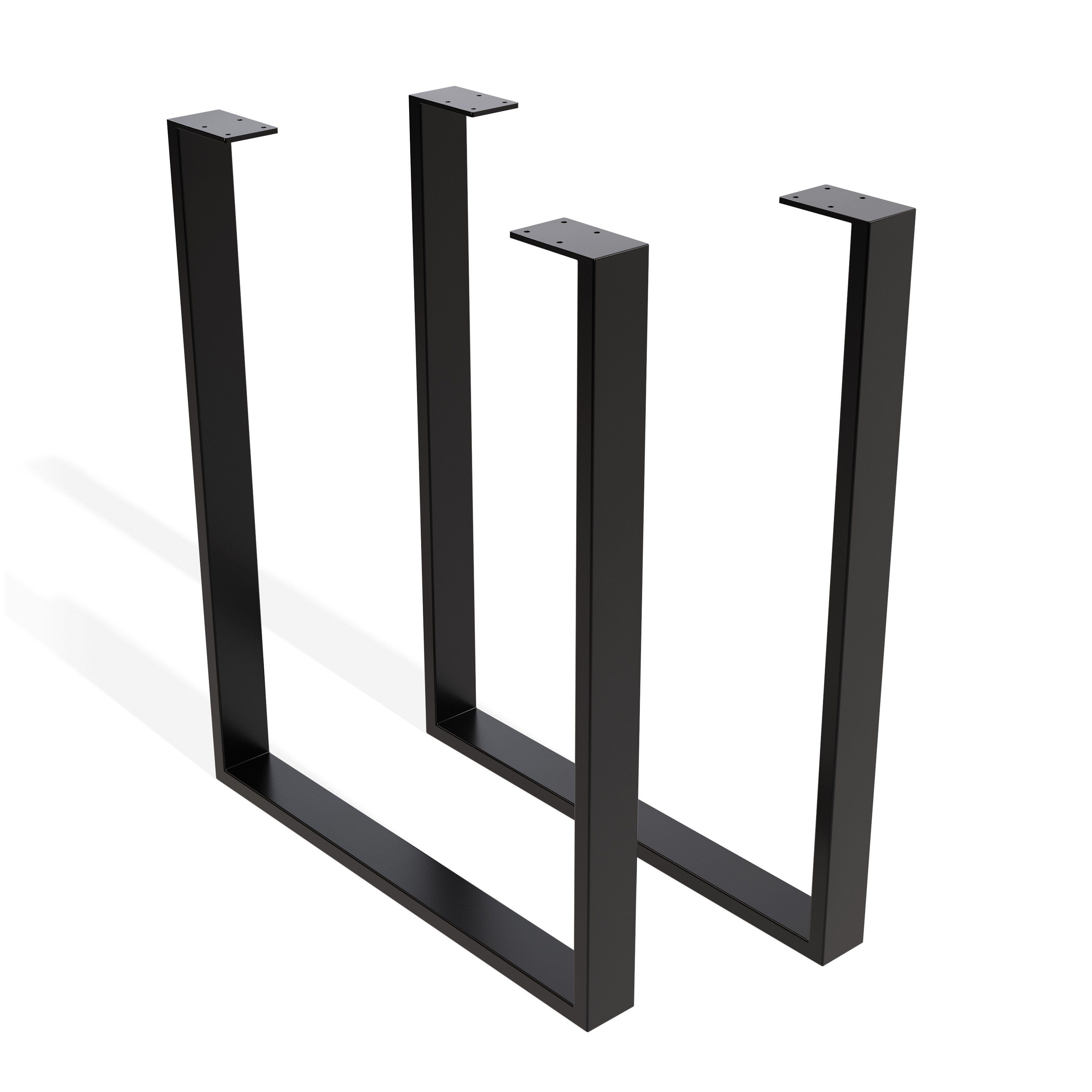 Tischgestell Stahl Tischkufen 50-70cm x 72cm in Schwarz