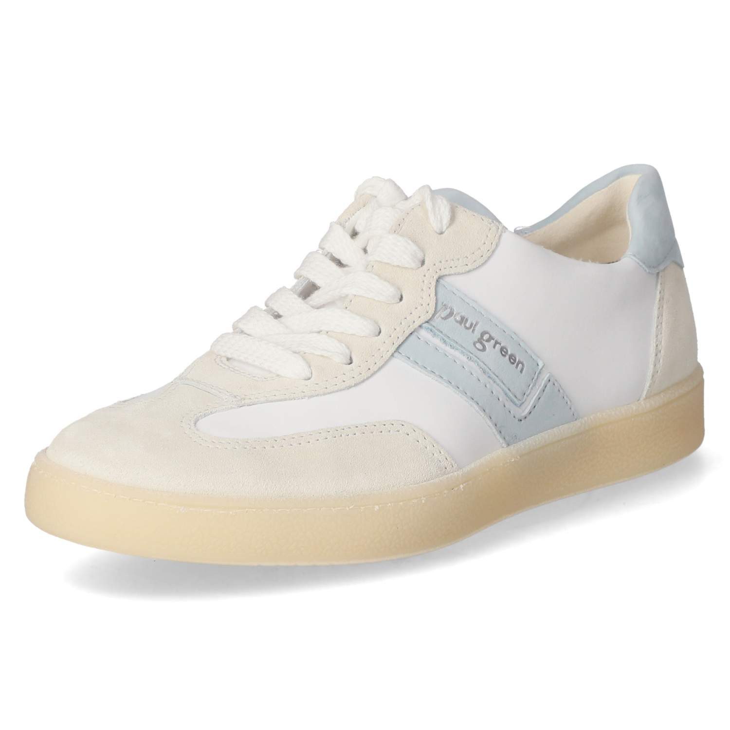 Paul Green Paul Green 5437-129 Damen Leder & Textil weiss Schnürschuh günstig online kaufen