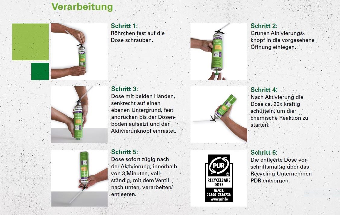 ILLBRUCK Bauschaumpistole illbruck FM710 2K Montageschaum Plus 2C FIX FOAM 400 ml, 1-tlg.