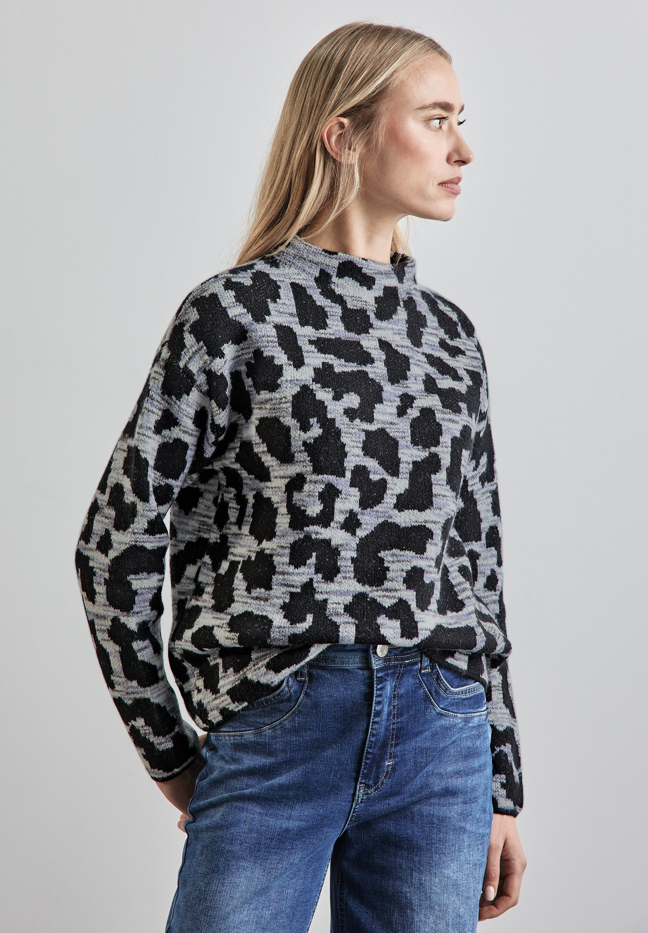 STREET ONE Strickpullover im Leo Design