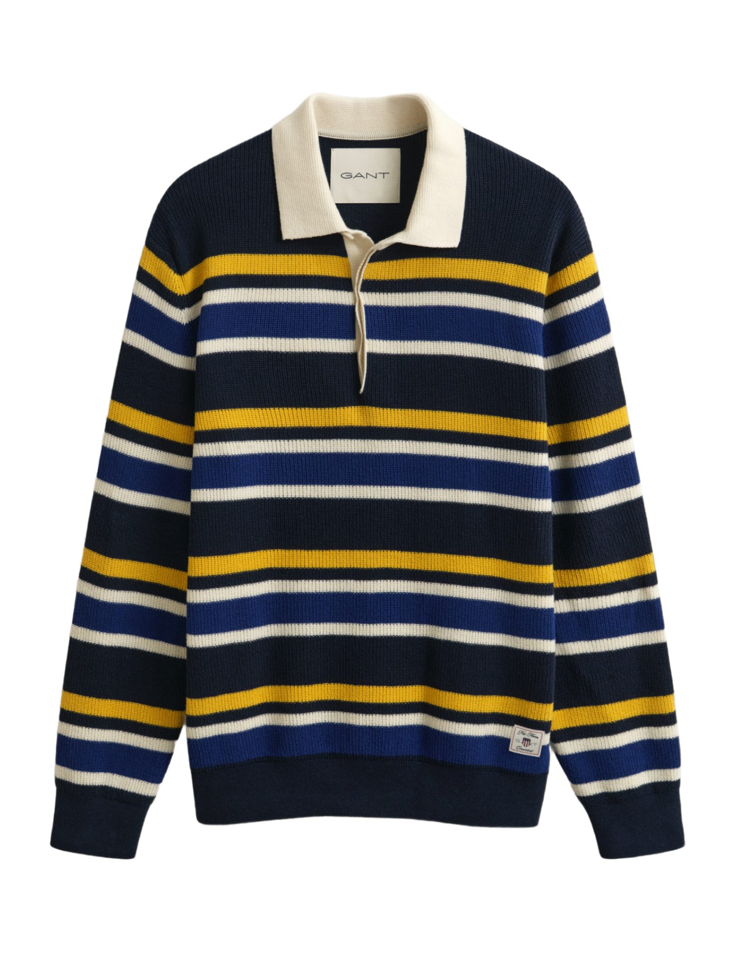 Gant Troyer bunt,Freizeit,Baumwolle,Gestreift,Polokragen,Lang,Regular Fit