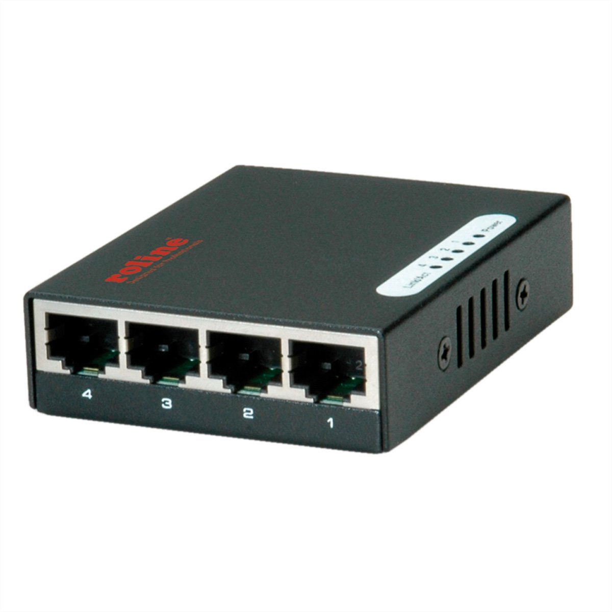 ROLINE Gigabit Ethernet Switch, Pocket Netzwerk-Switch (4 Ports)