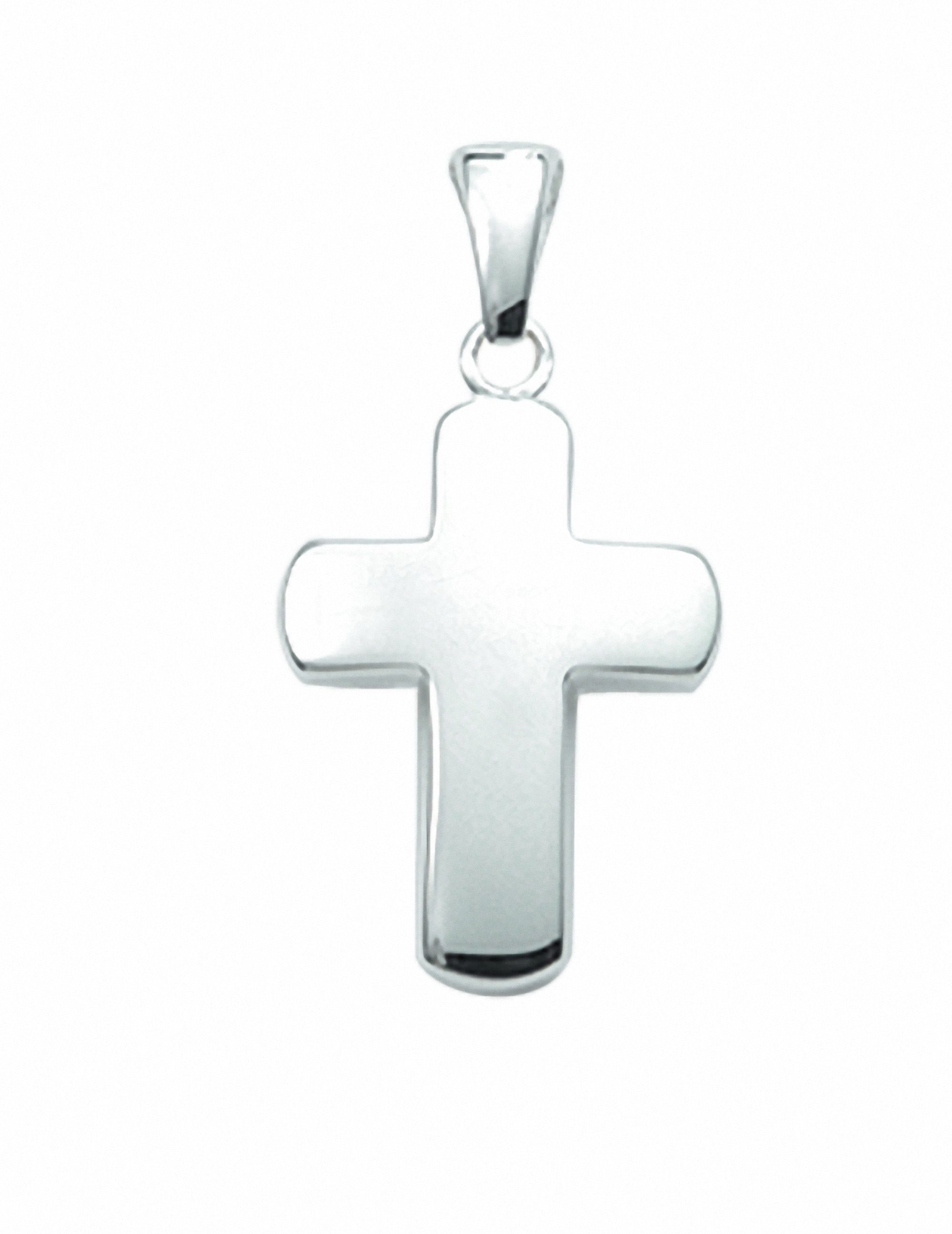 Adelia´s Kreuzkette Halskette - Kreuzkette mit Kreuz Anhänger aus 925 Silber, Schmuckset mit bis 45 cm stufenlos verstellbarer 925 Silber Halskette