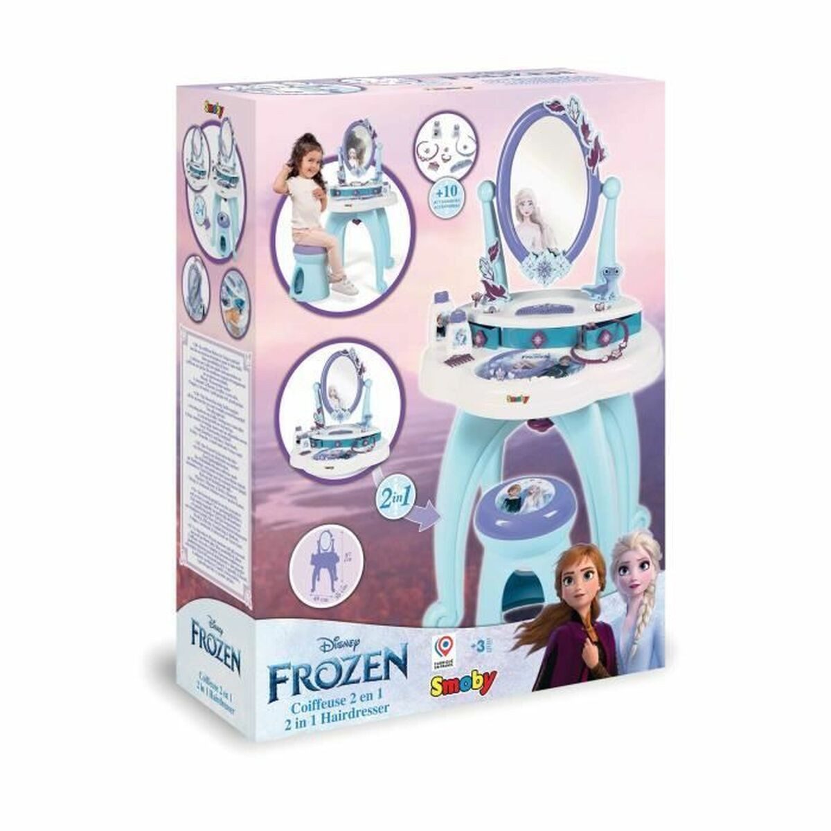 Smoby Kulturbeutel Kinder Schminktisch Beautytisch Smoby Frozen Schminktisch mit Sitzbank