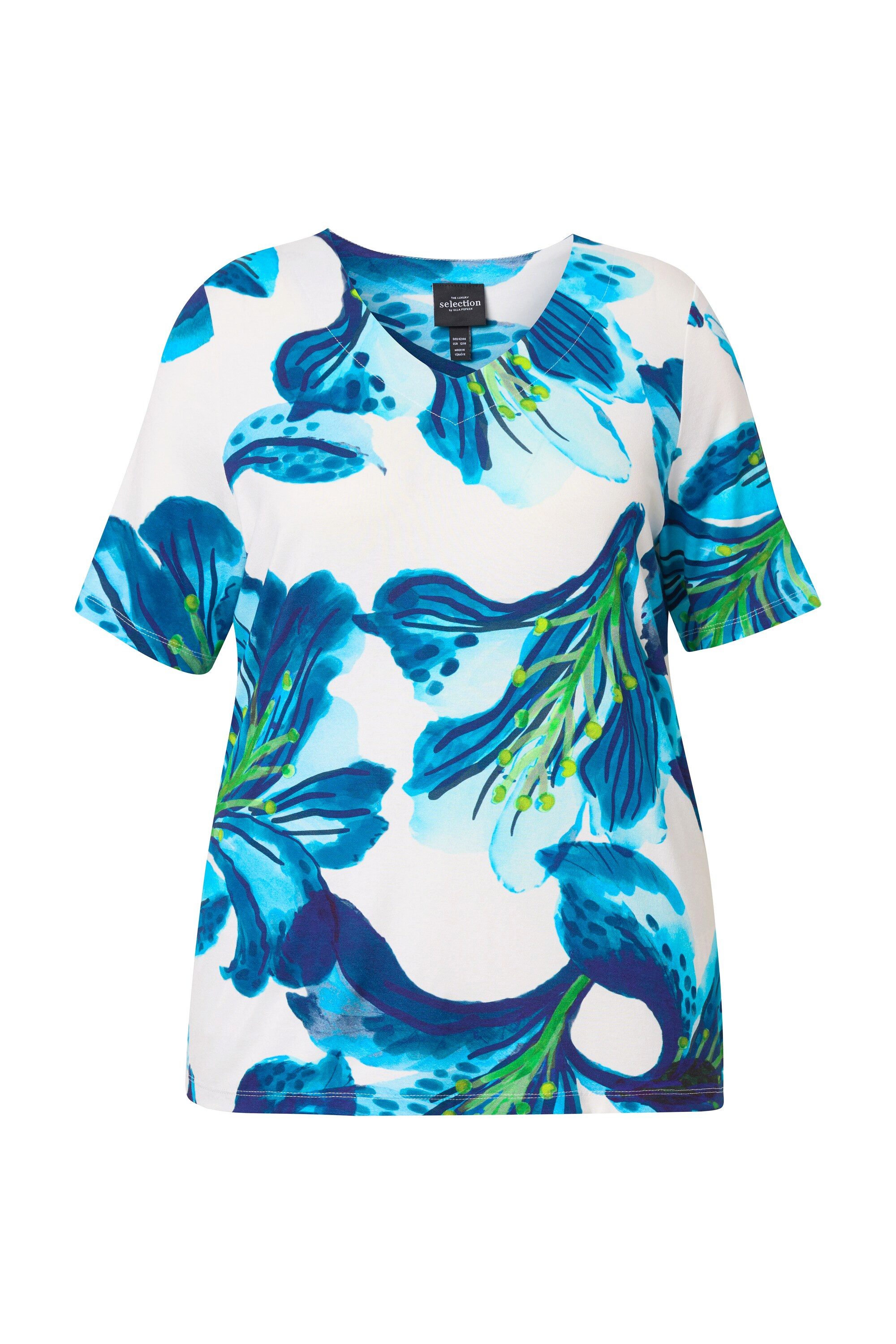 Ulla Popken T-Shirt T-Shirt Blüten Classic günstig online kaufen