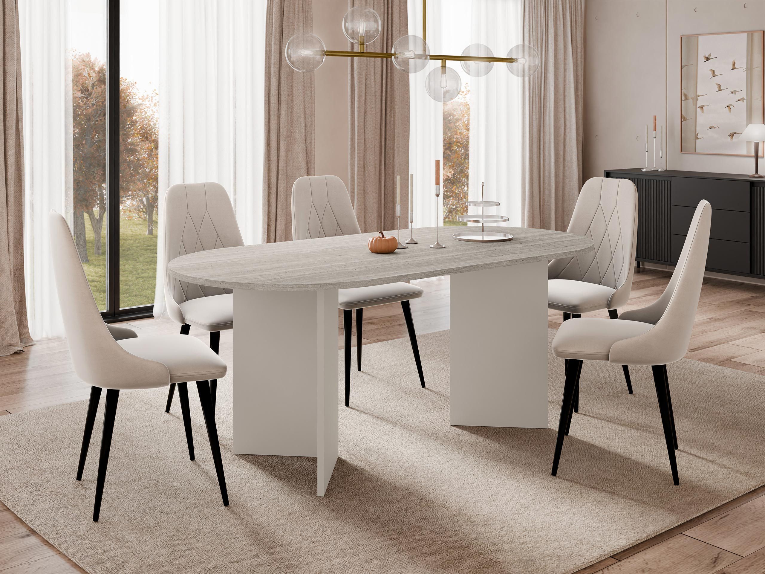 MIRJAN24 Esstisch Gelizo 22 mm, 185x90x75 cm