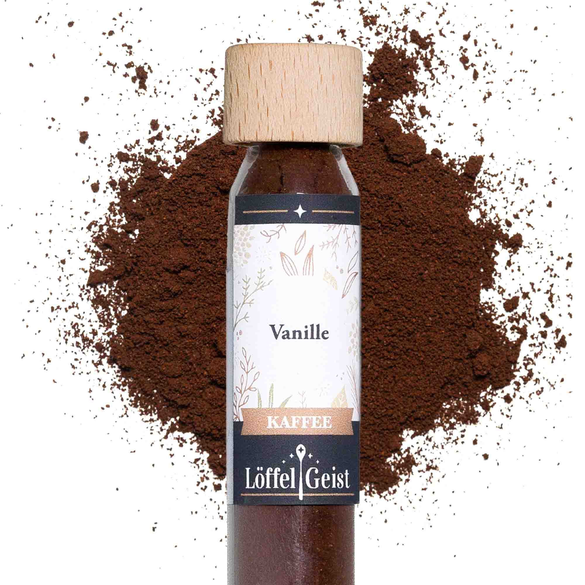 Löffelgeist Kaffee Aromakaffee Vanille (22g im praktischen Dosierglas)