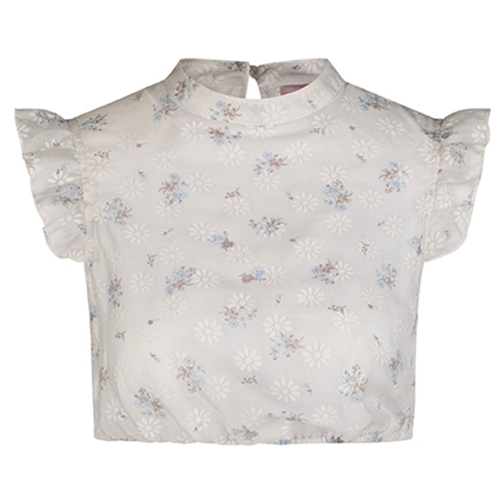 Dirndlbluse Dirndlbluse Halina weiß blau Flügelarm