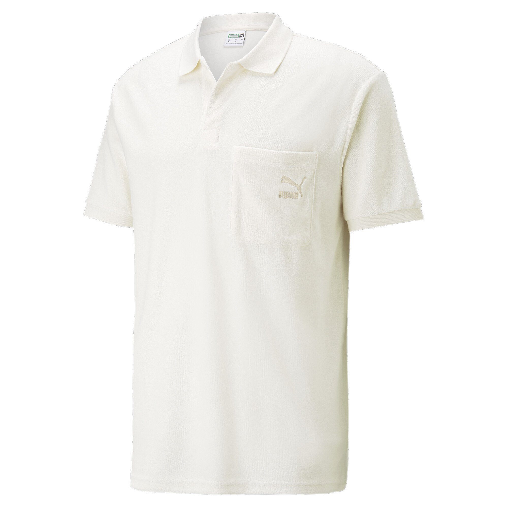 PUMA Poloshirt Classics Frottee-Poloshirt Herren Pristine White