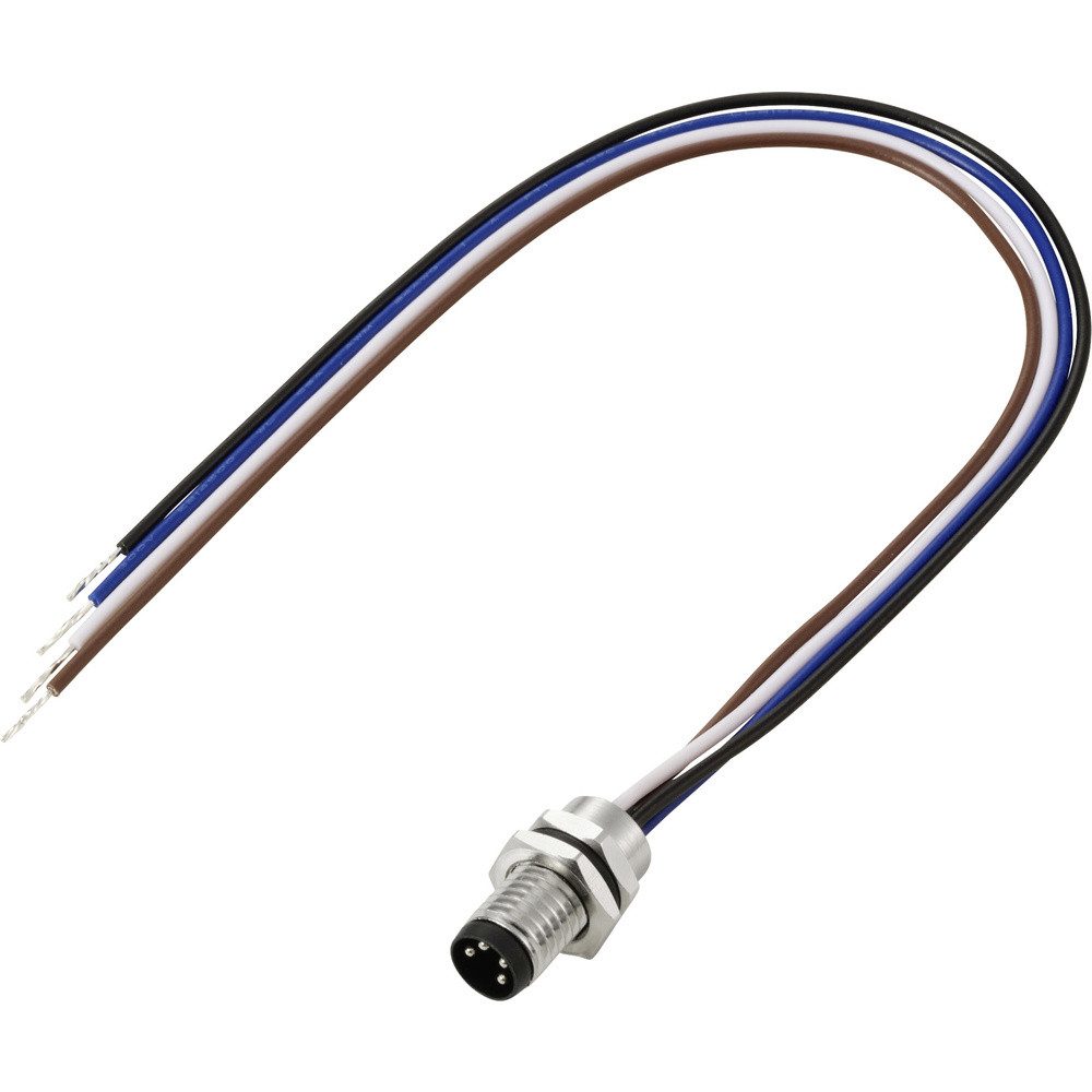TRU COMPONENTS Steckdose TRU COMPONENTS TC-13751900 Anschlussleitung M8 x 1 Stecker, gerade 0.2, TC-13751900