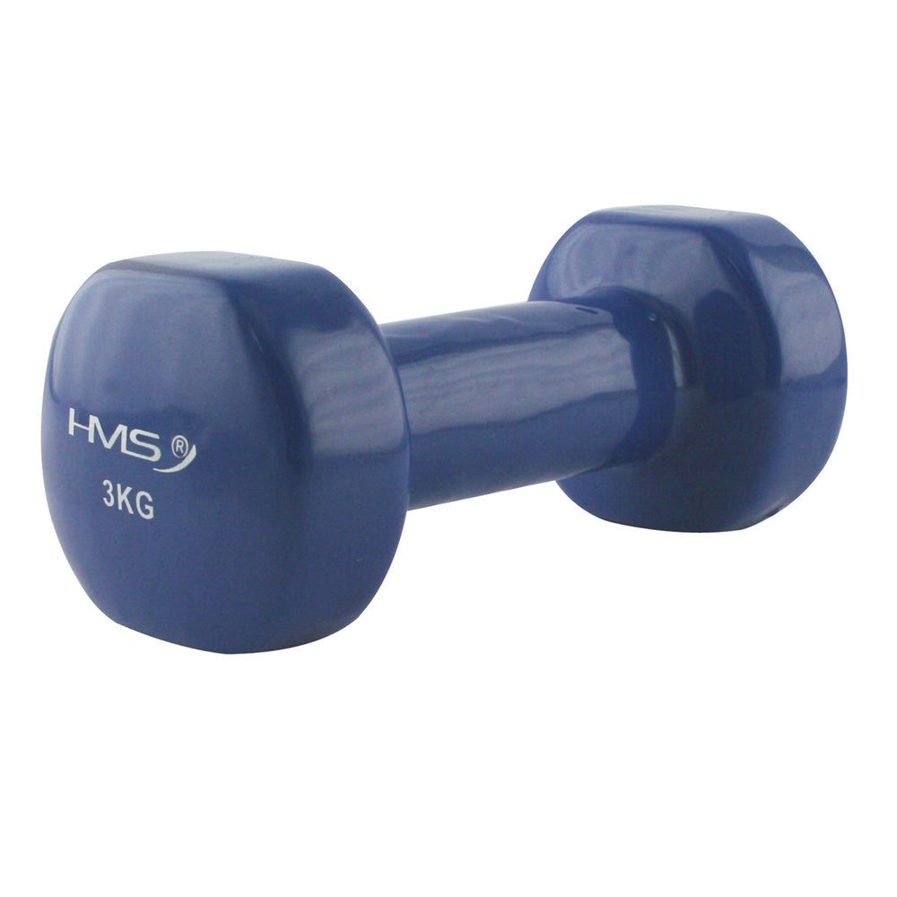 HMS Kurzhantel Trainingshantel Gymnastikhantel Fitnessgewicht, (Spar-Set, 3 kg), Gusseisen, Vinylbeschichtung, ergonomische Form