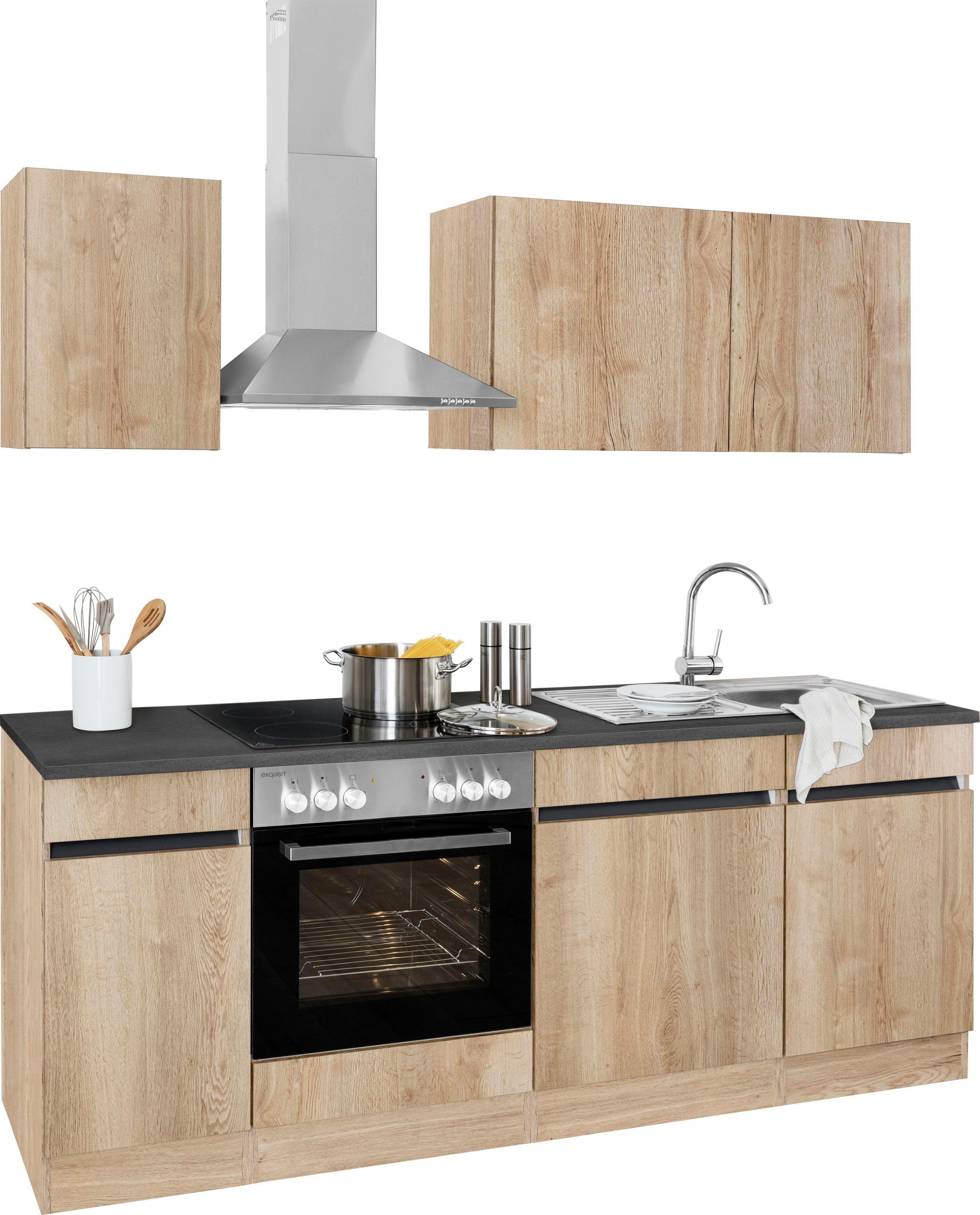 Front: wildeichefarben | Korpus: wildeichefarben | Arbeitsplatte: anthrazit