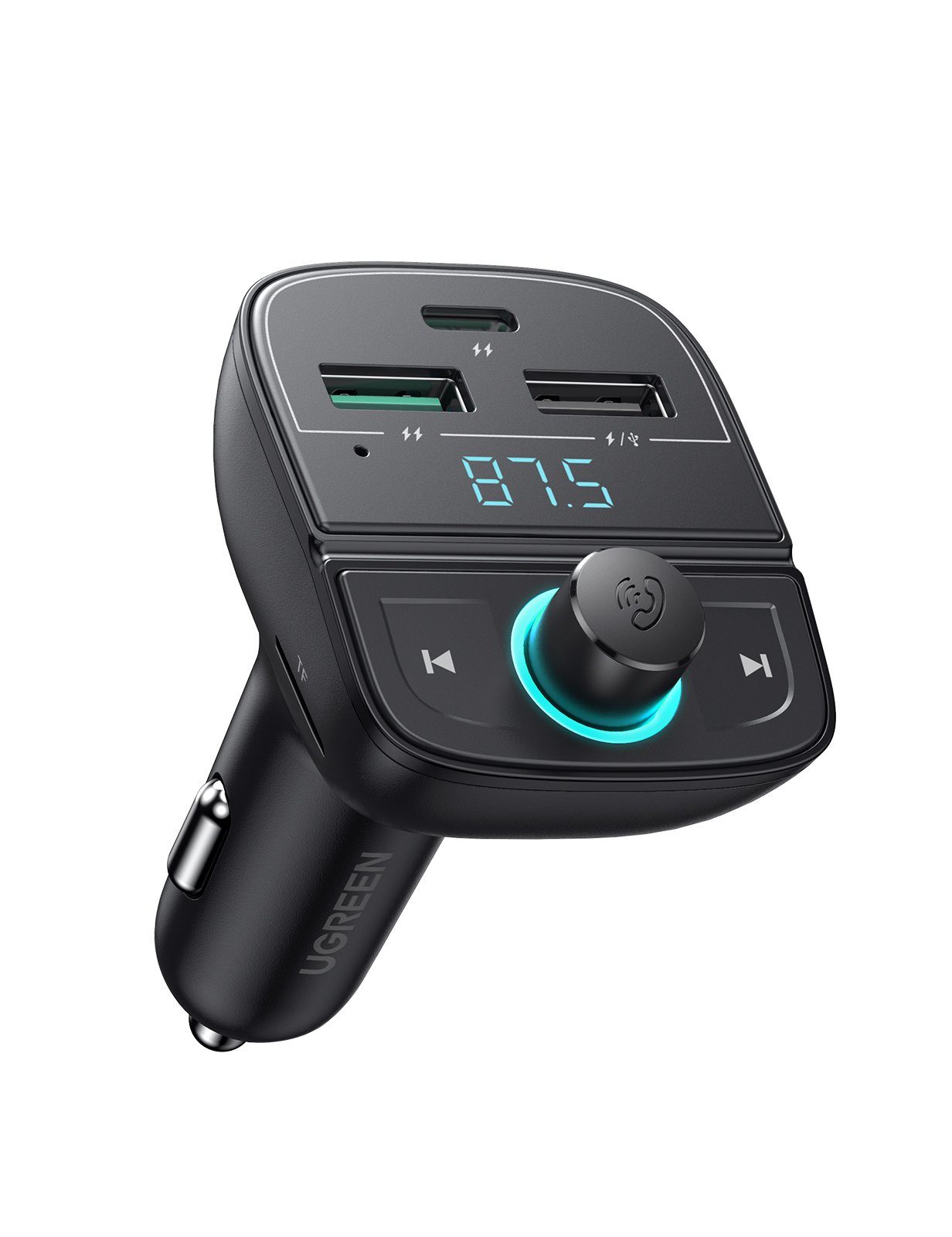 Auto Bluetooth 5.0 FM Transmitter,Radio Adapter Freisprecheinrichtung KFZ MP3 
