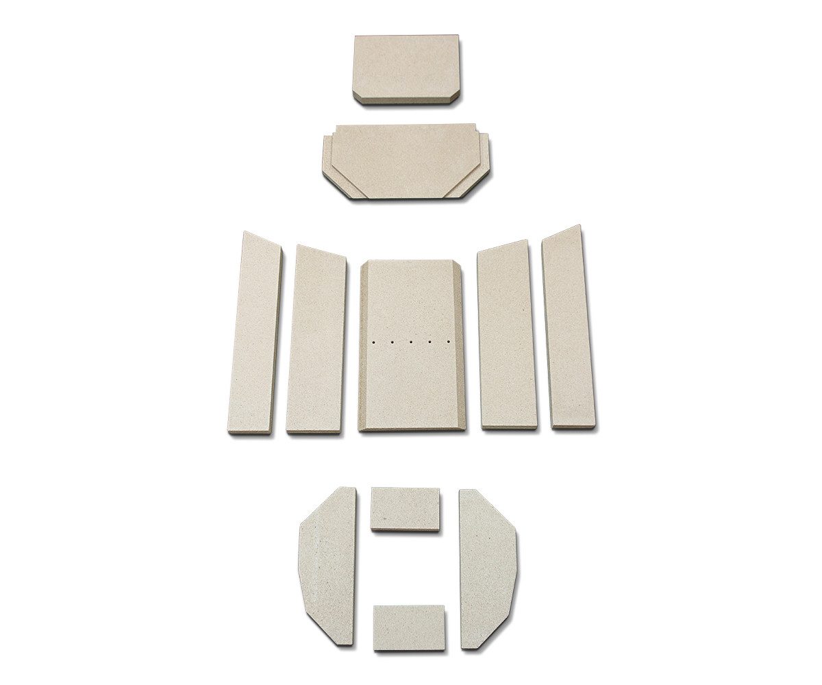 kaminXpert Feuerraumplatten B für Oranier Kiruna 6 Kaminofen Ersatzteil Feuerraumauskleidung