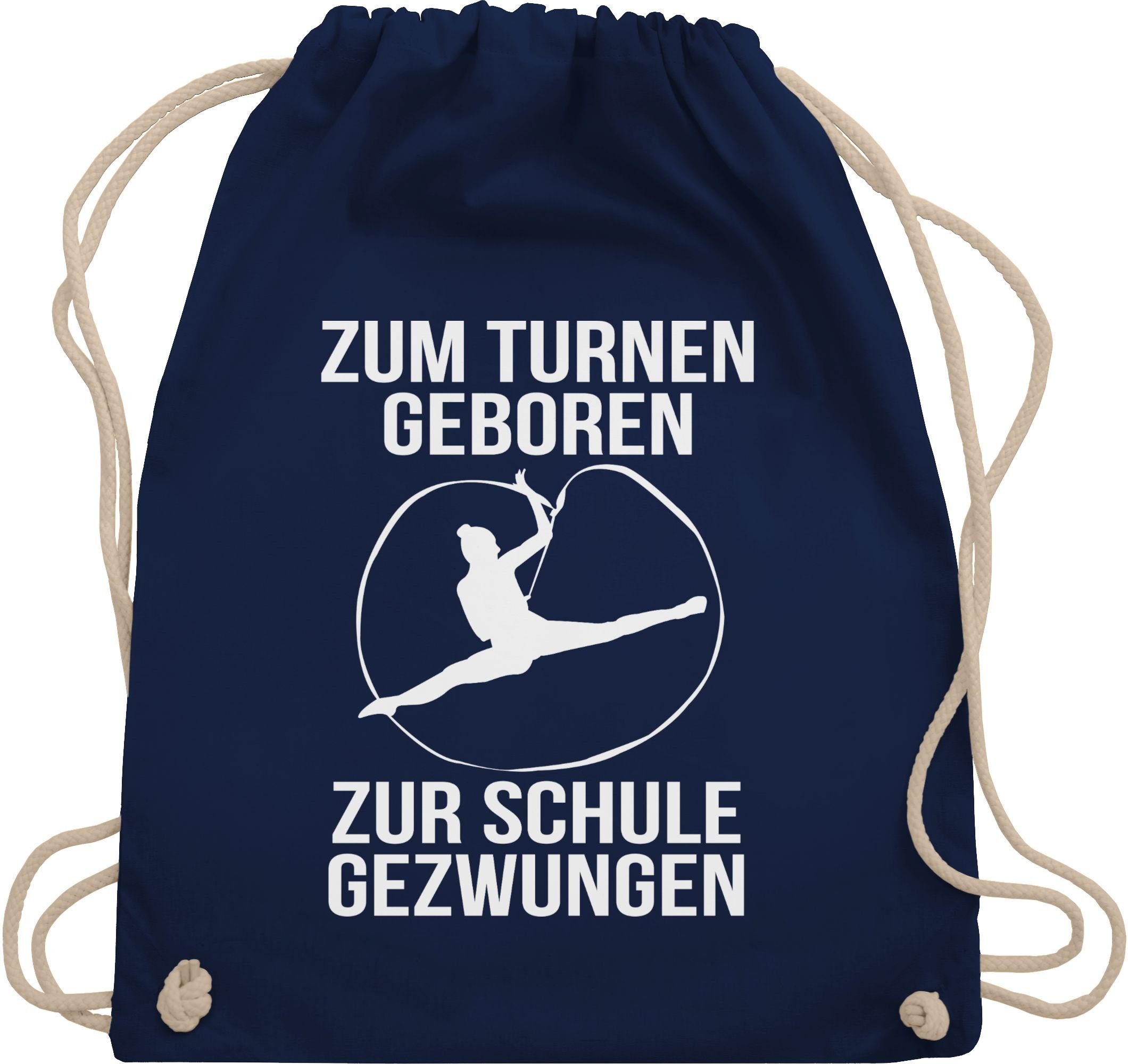 Shirtracer Turnbeutel Zum turnen geboren Silhouette, günstig online kaufen