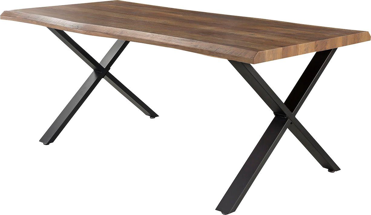 Jockenhöfer Gruppe Esstisch Marita, 180x100 cm geschwungene Baumkantenoptik günstig online kaufen